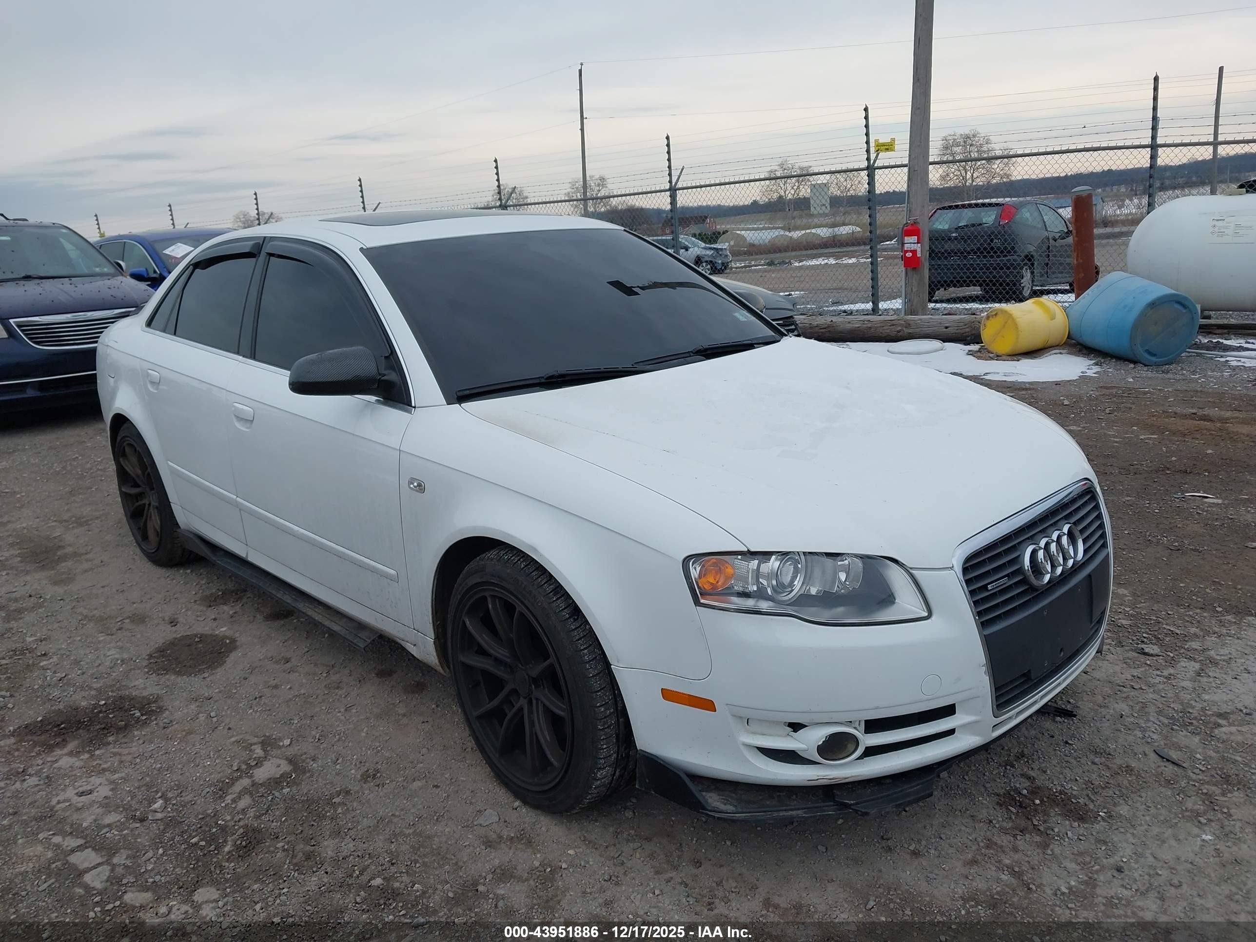 2007 Audi A4 2.0T, VIN WAUDF78E47A181484 — Пожар в салоне