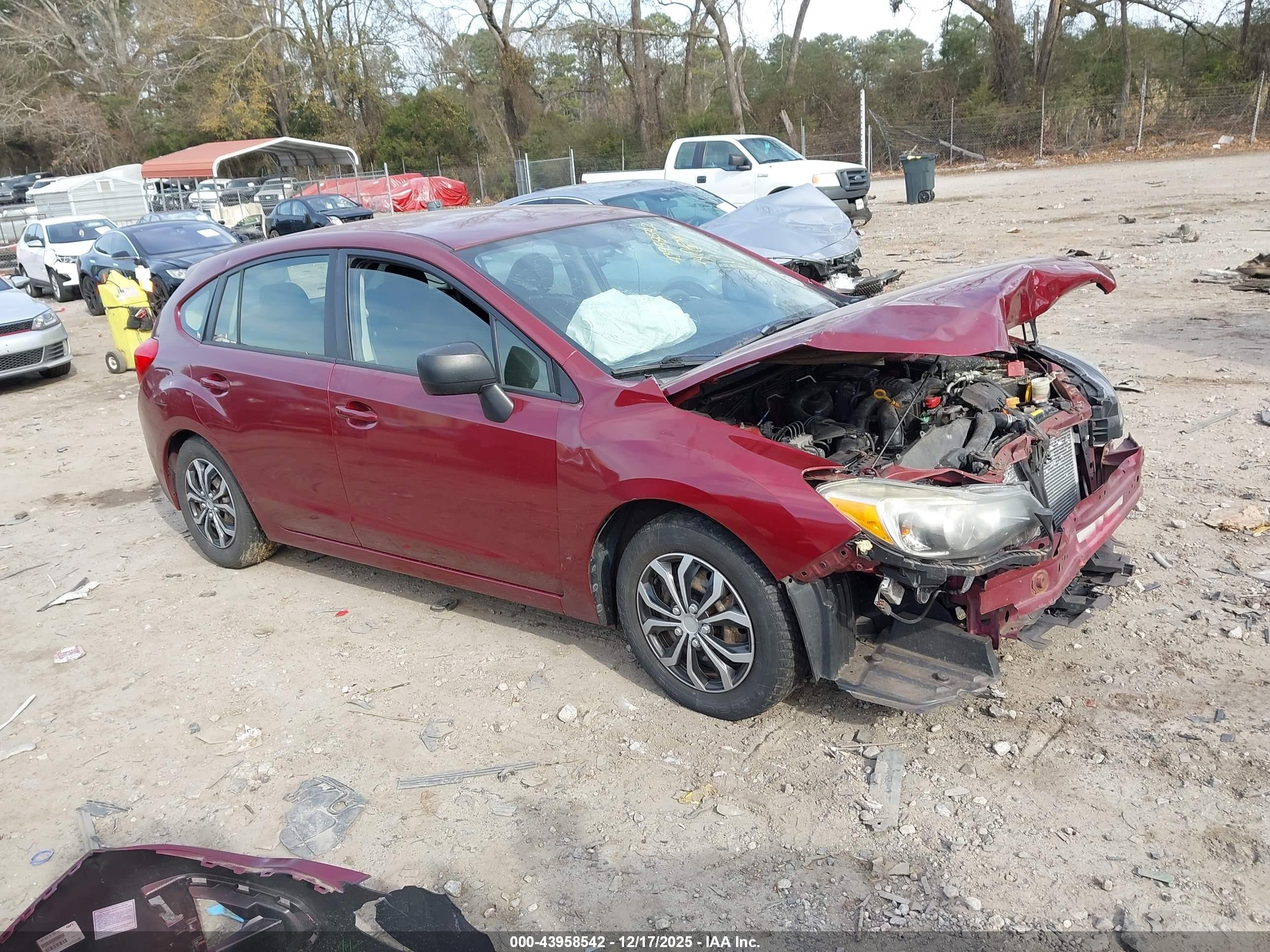 2013 Subaru Impreza 2.0i, VIN JF1GPAA64D2800416 — Front end