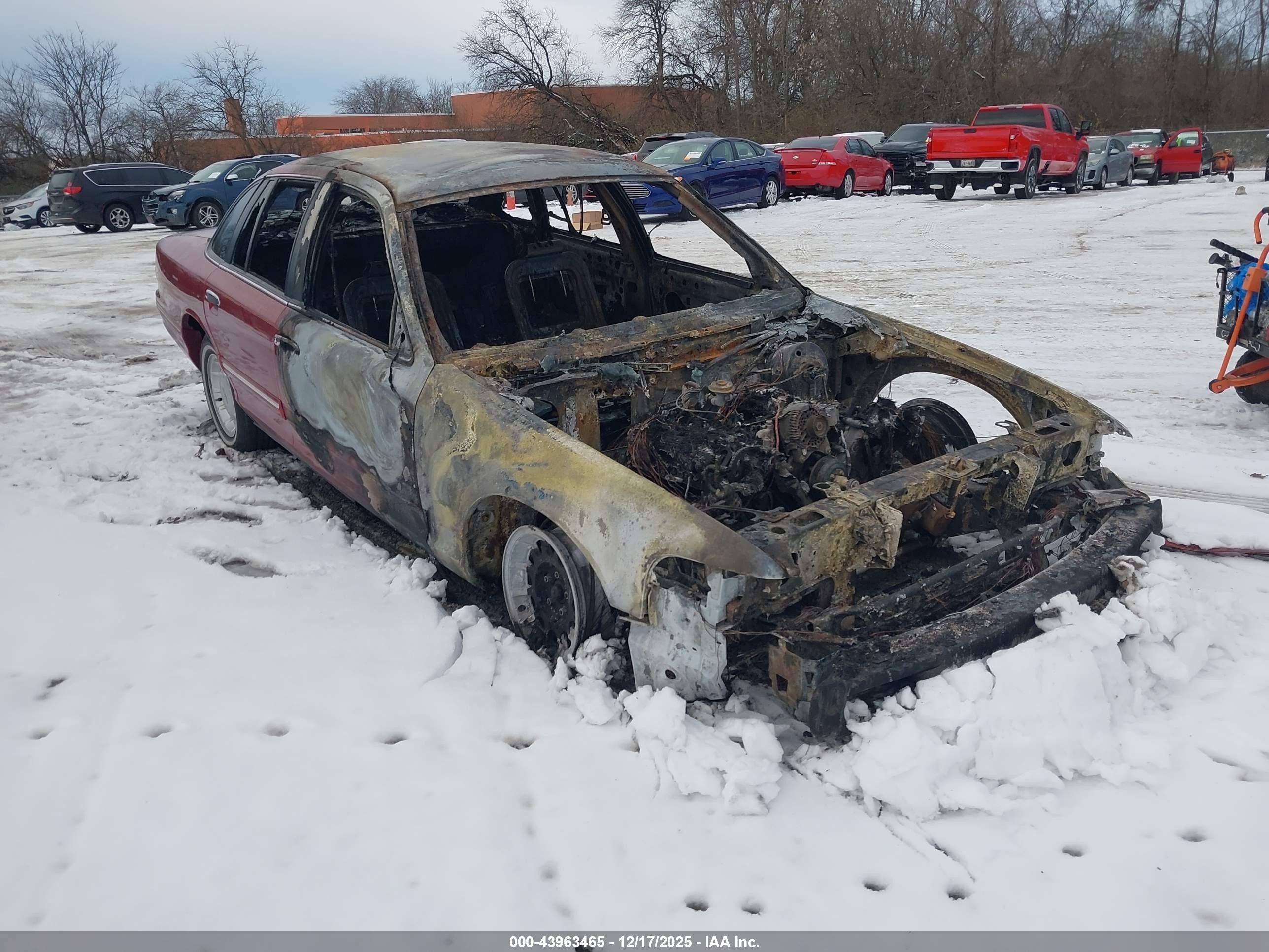 1997 Ford Crown Victoria LX, VIN 2FALP74W8VX106162 — Burn