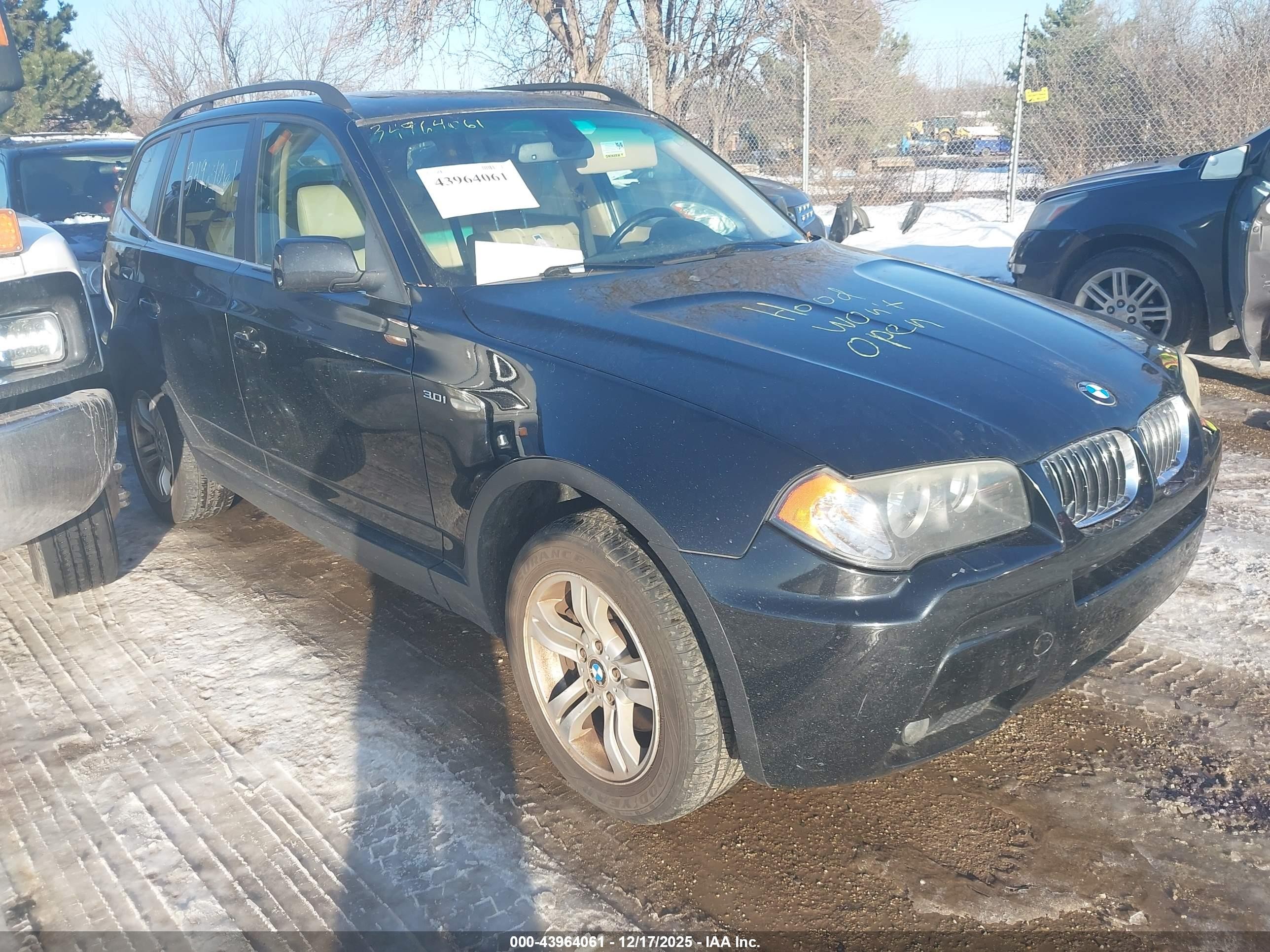 2006 BMW X3 3.0i, VIN WBXPA93466WG91397 — Перед