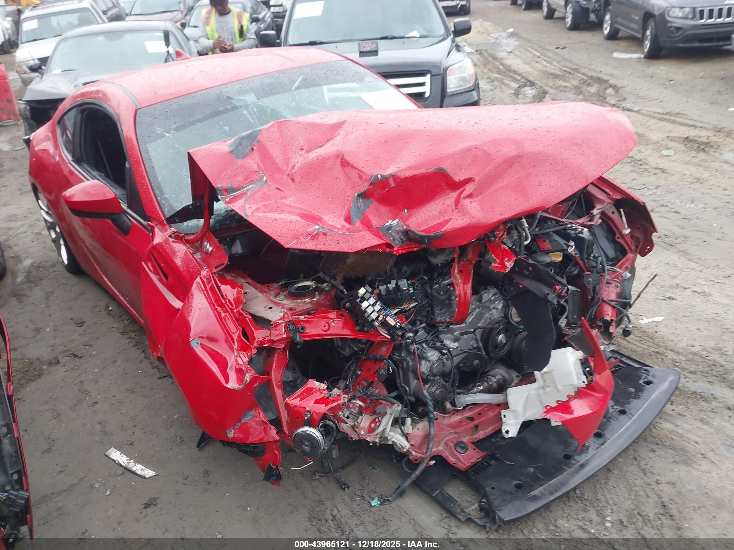 2015 Scion FR-S, VIN JF1ZNAA16F9703070 — Engine fire