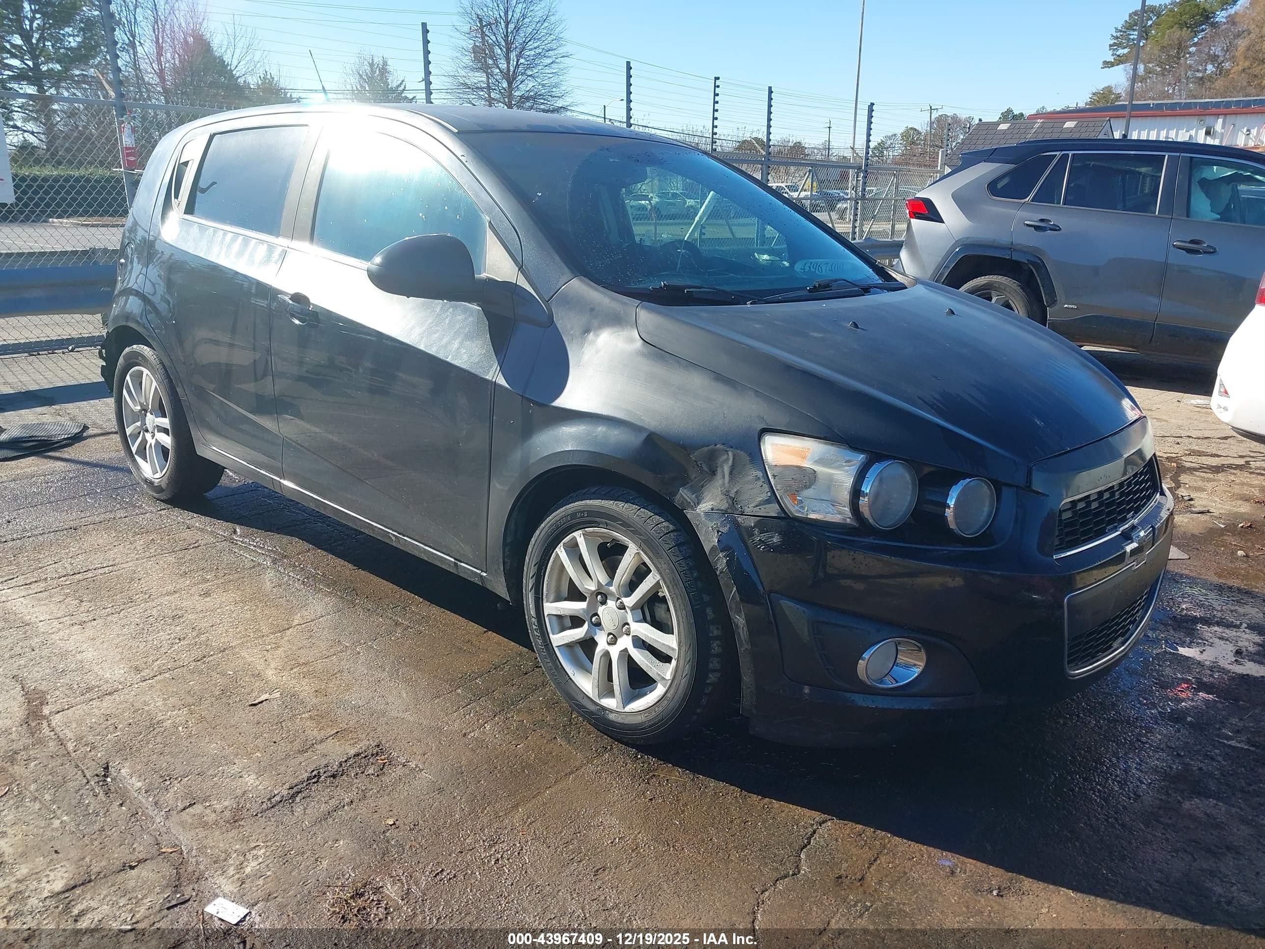 2013 Chevrolet Sonic LT, VIN 1G1JC6SG6D4155796 — Rear end