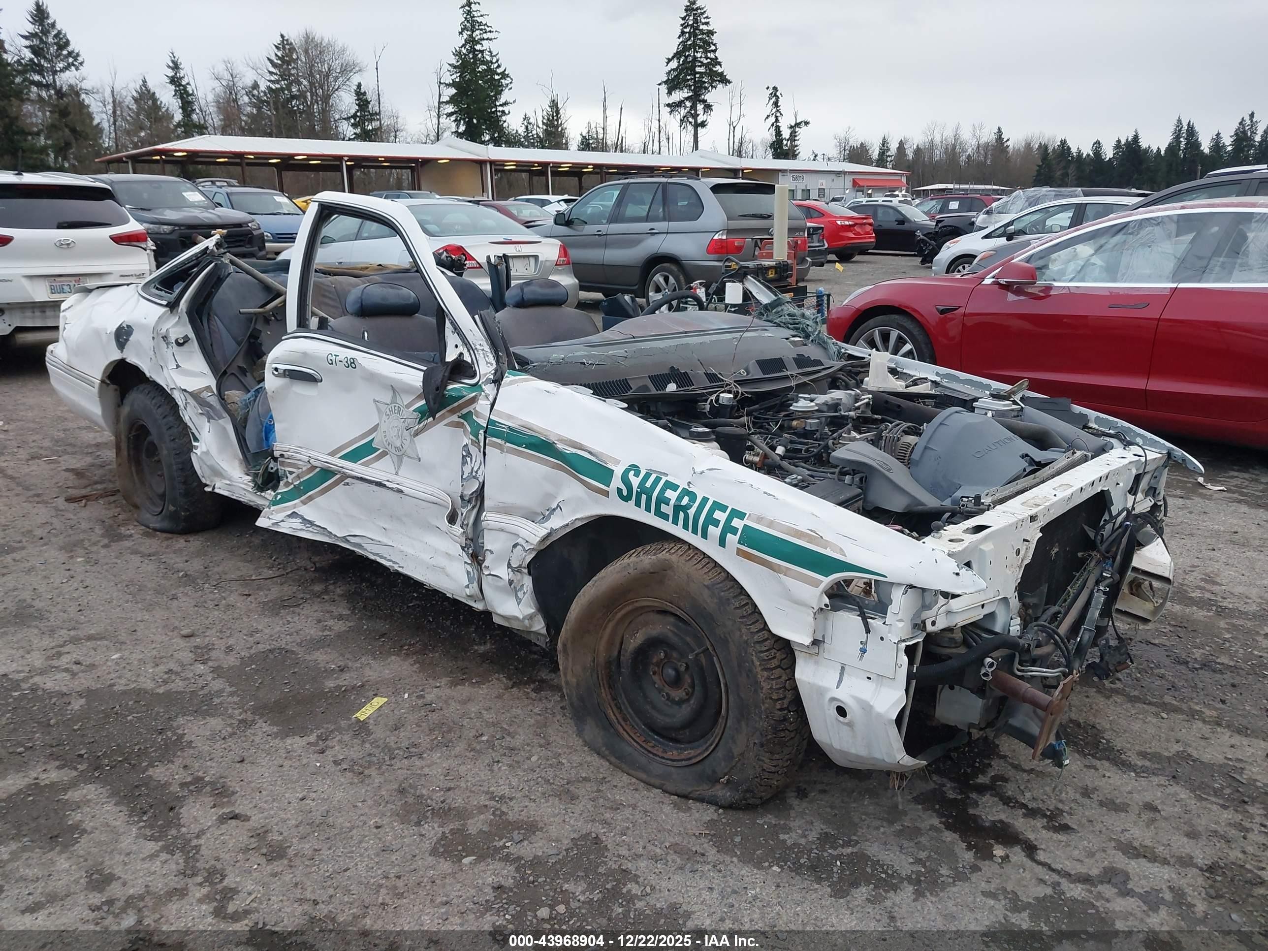 1996 Ford Crown Victoria Police, VIN 2FALP71WXTX178742 — Rollover