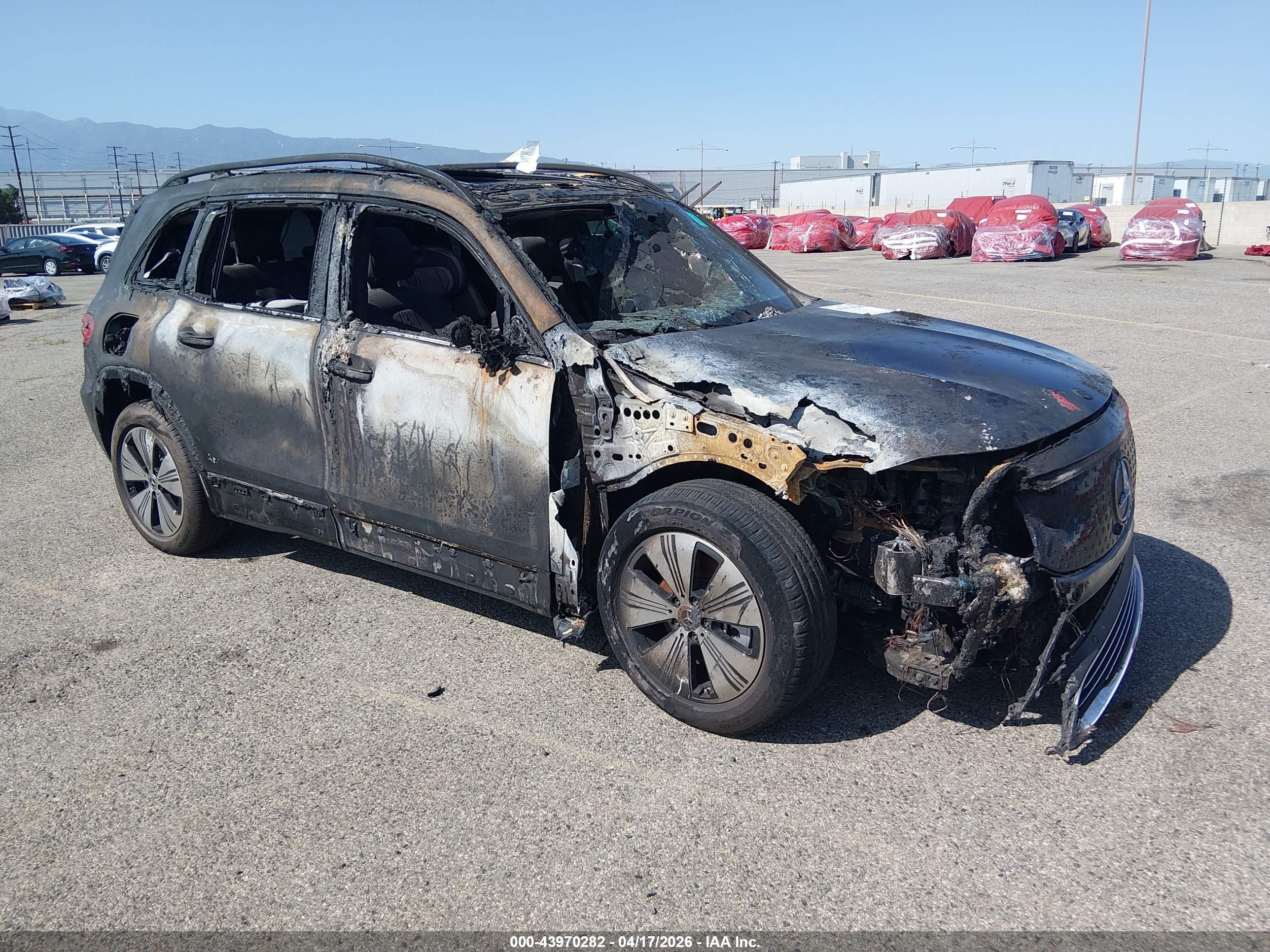2025 Mercedes-Benz EQB 300, VIN W1N9M0KBXSN126942 — Engine fire