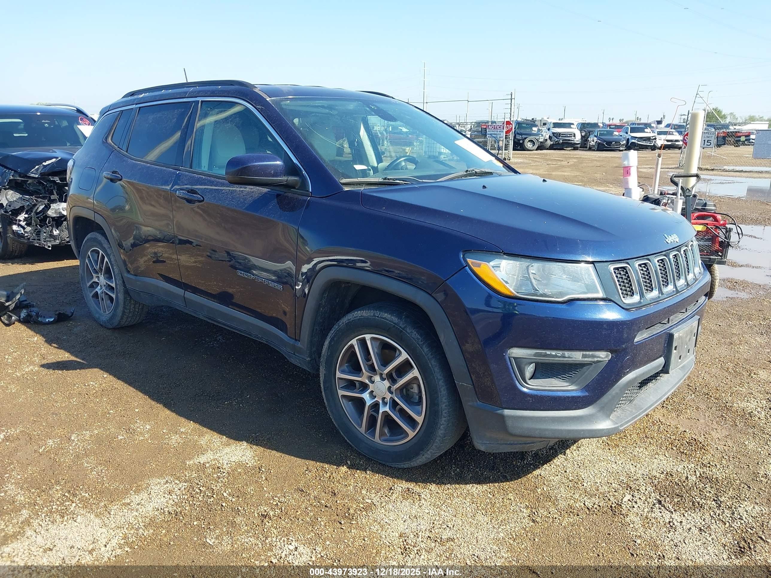 2018 Jeep Compass Latitude, VIN 3C4NJDBBXJT143101 — После угона