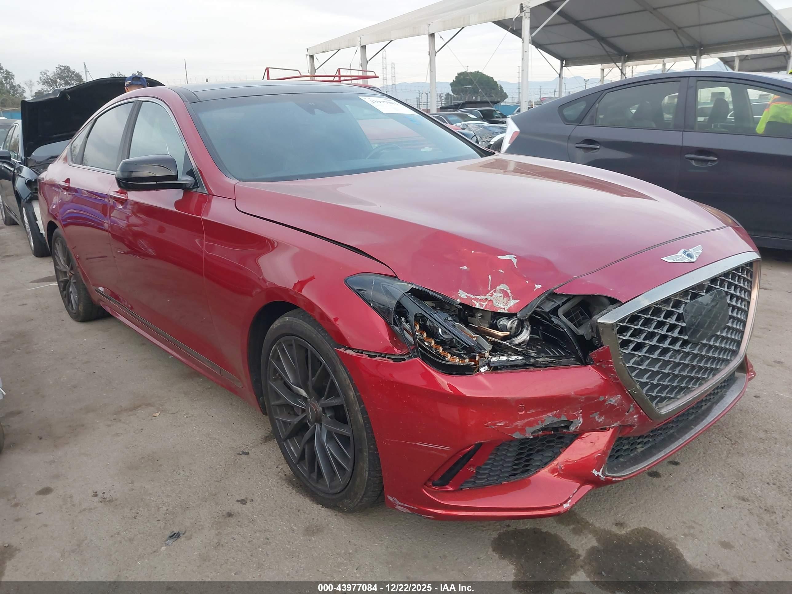 2019 Genesis G80 Sport, VIN KMHGN4JB6KU291019 — Front end