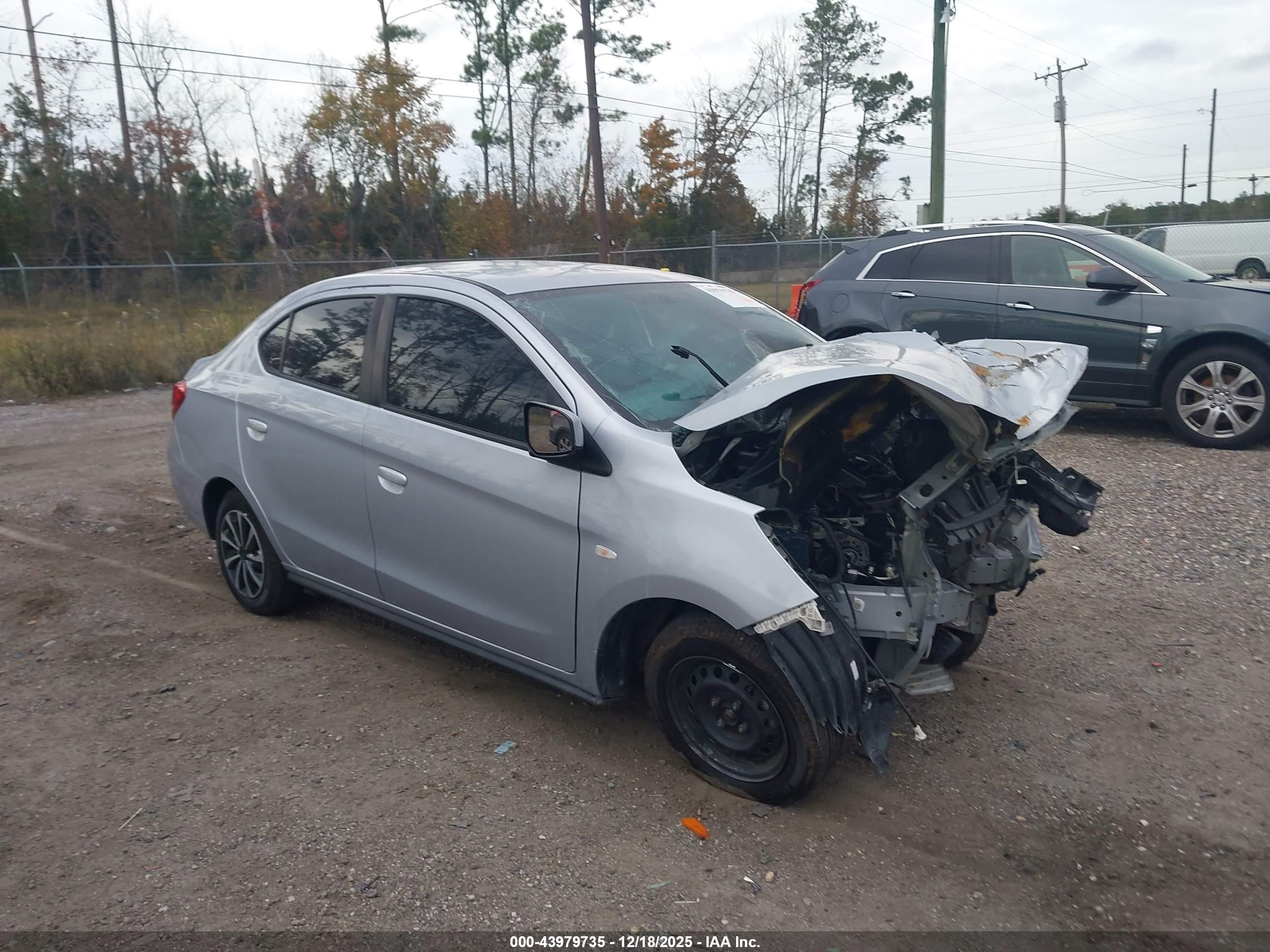 2020 Mitsubishi Mirage ES, VIN ML32F3FJ2LHF04957 — Engine fire