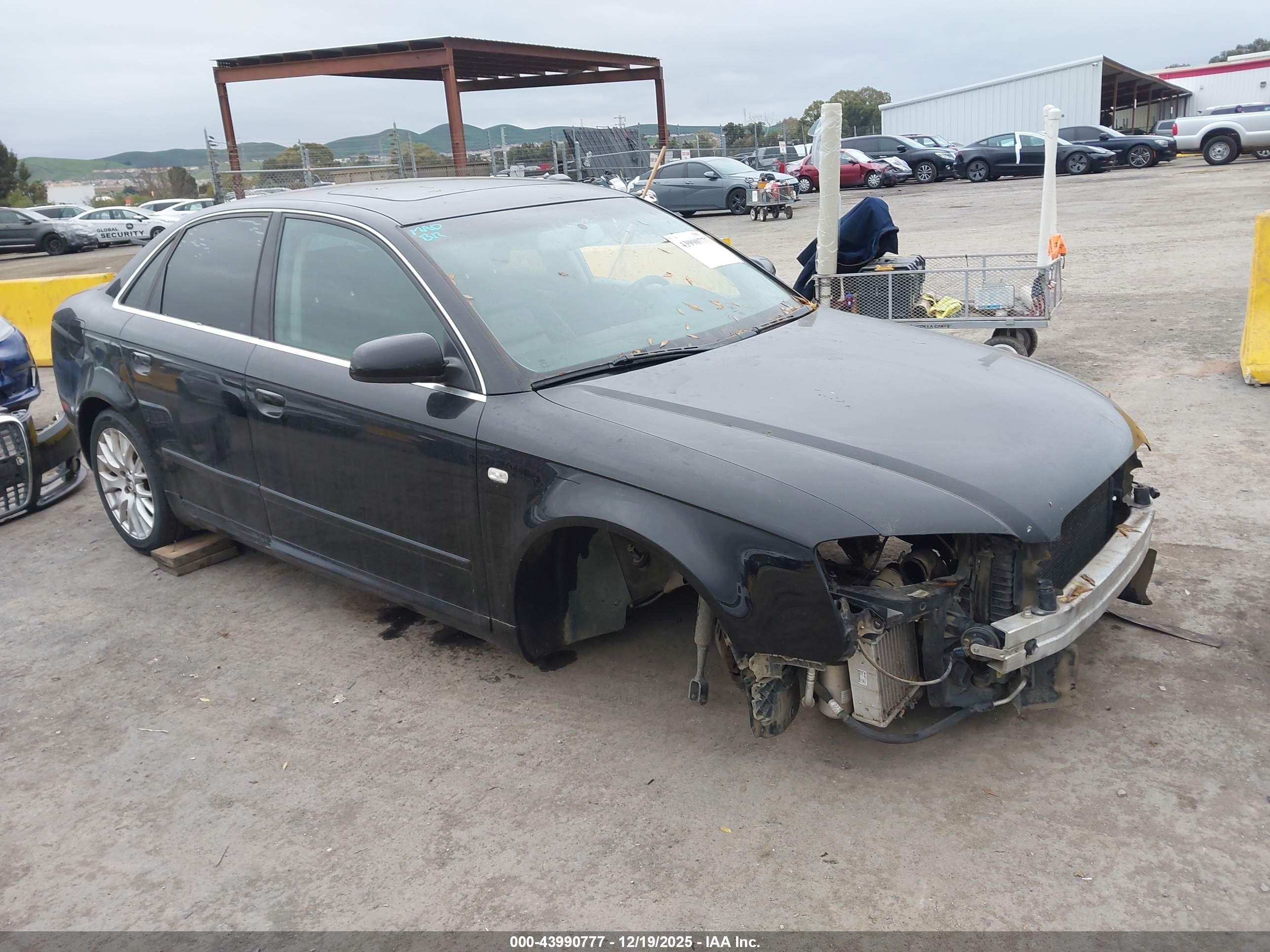 2008 Audi A4 2.0T, VIN WAUAF78E681136194 — Stripped