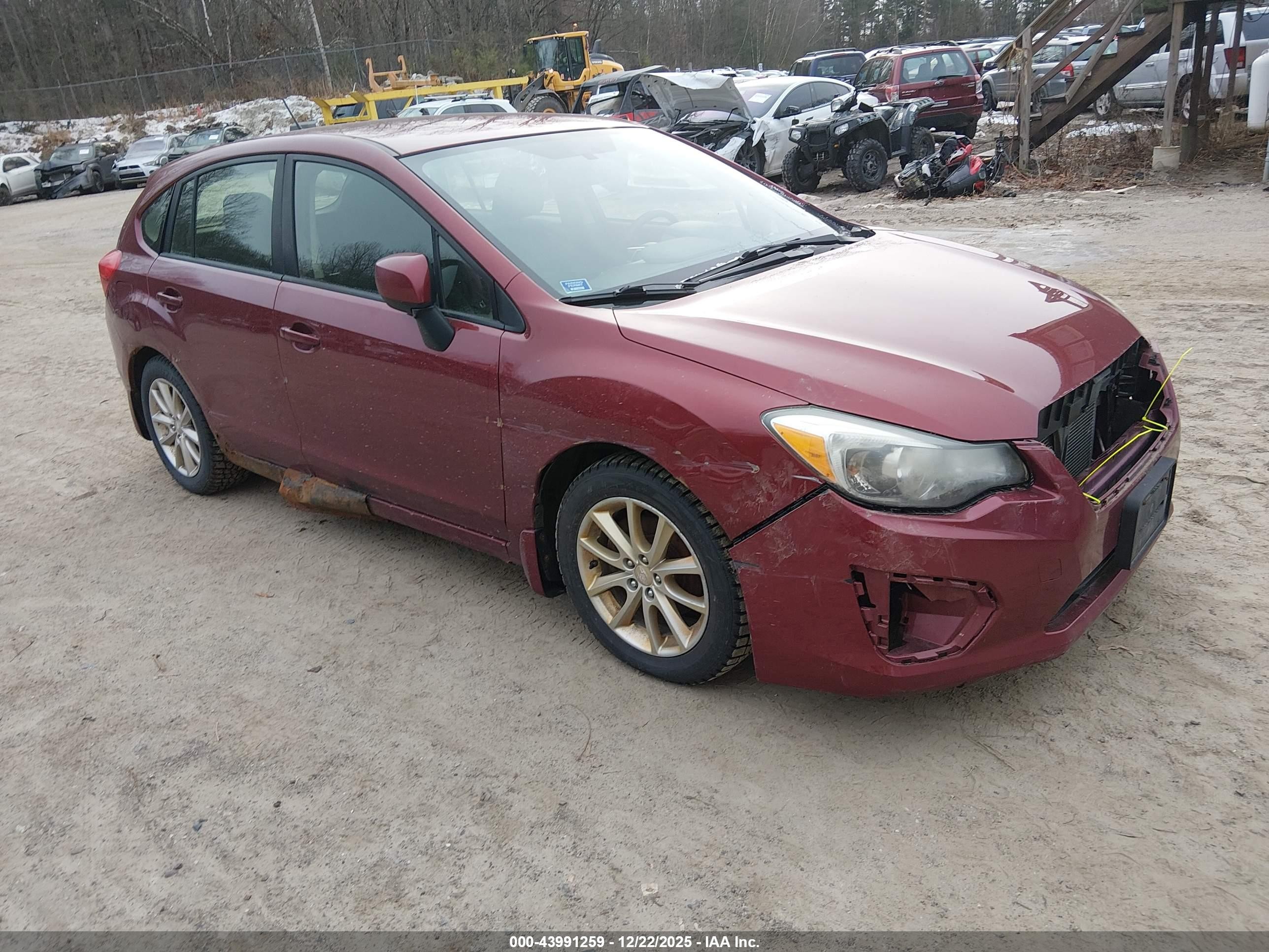 2013 Subaru Impreza Premium, VIN JF1GPAC66D2857052 — Front end