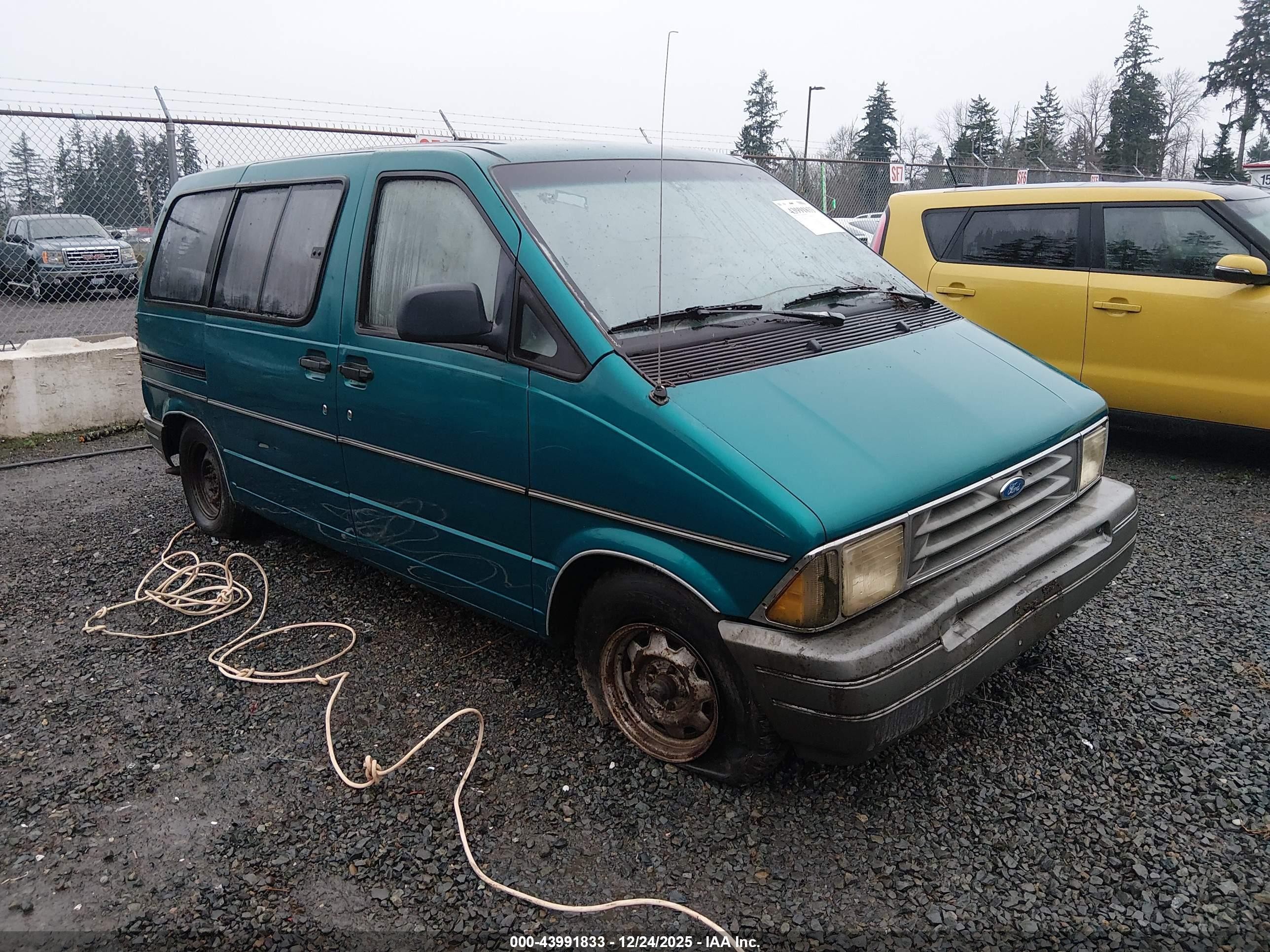 1993 Ford Aerostar, VIN 1FMCA11U0PZB20190 — Water / flood