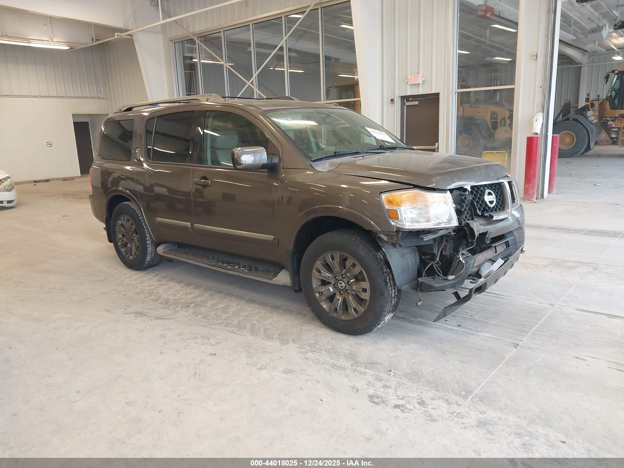 2015 Nissan Armada Platinum, VIN 5N1AA0NE9FN601579 — Front end