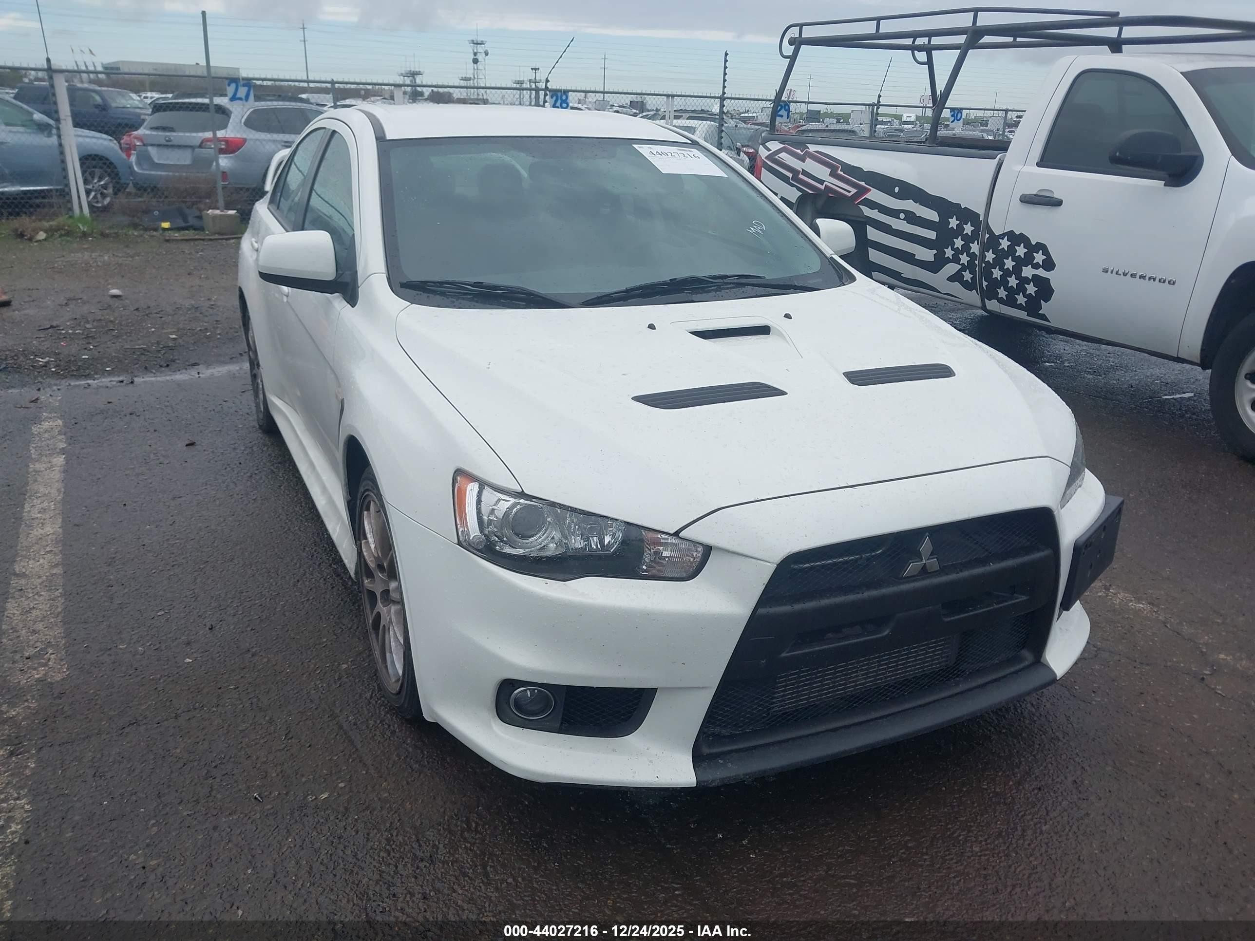 2010 Mitsubishi Lancer Evolution GSR, VIN JA32W8FV6AU033571 — Engine fire