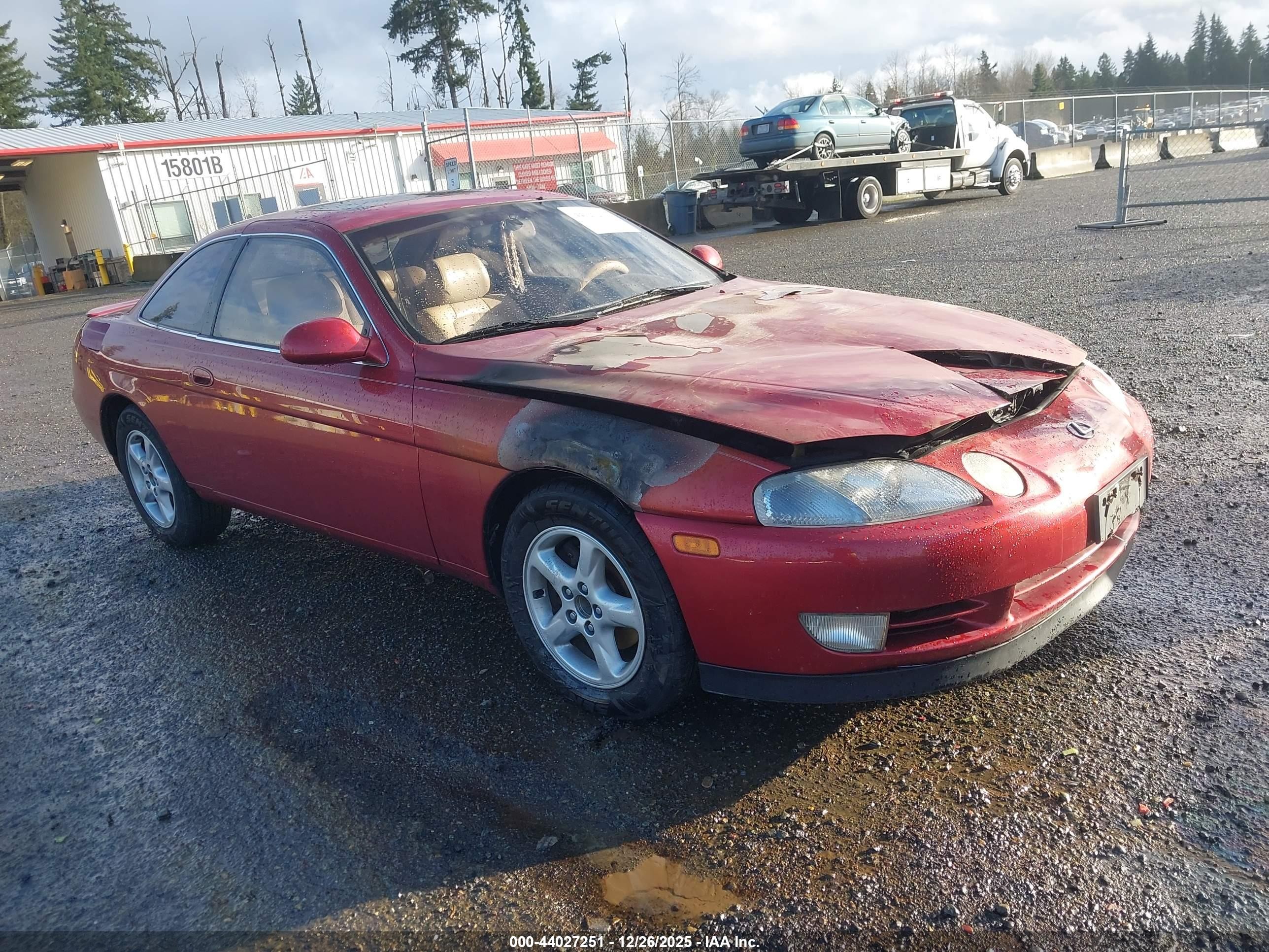 1992 Lexus SC 400, VIN JT8UZ30C7N0023459 — Engine fire