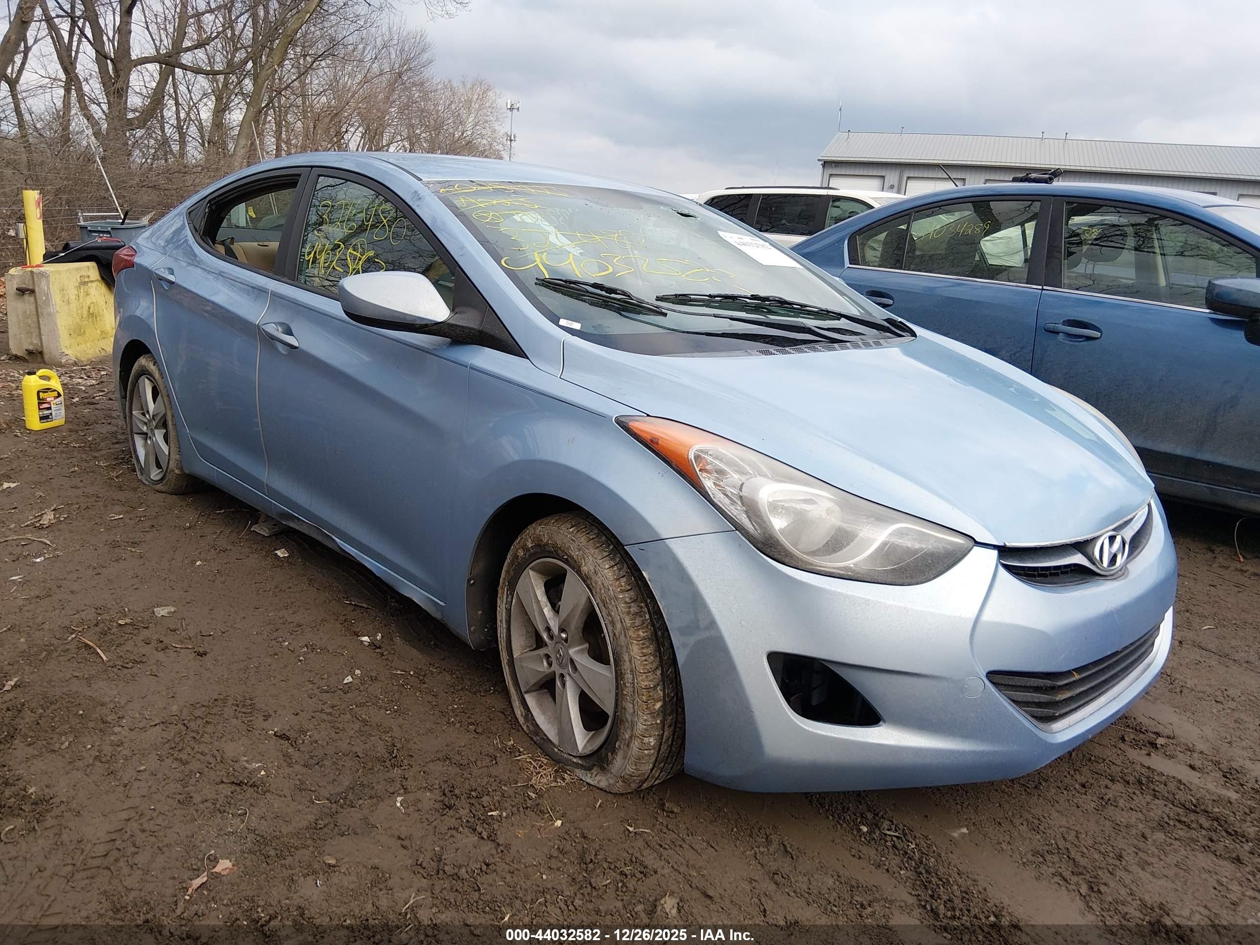 2012 Hyundai Elantra Limited, VIN KMHDH4AE7CU326480 — Theft recovery