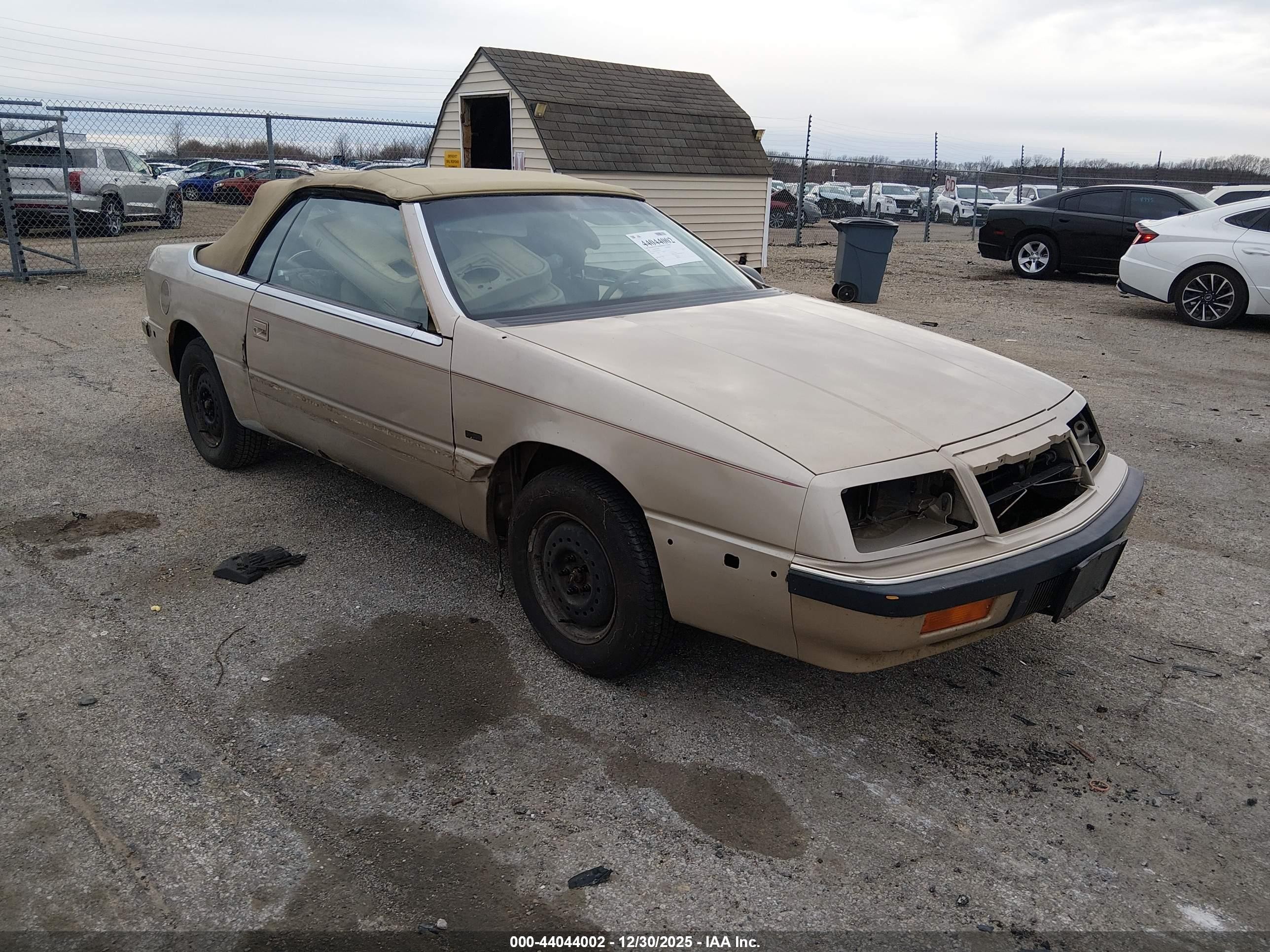 1991 Chrysler LeBaron, VIN 1C3XJ4538MG149246 — Stripped