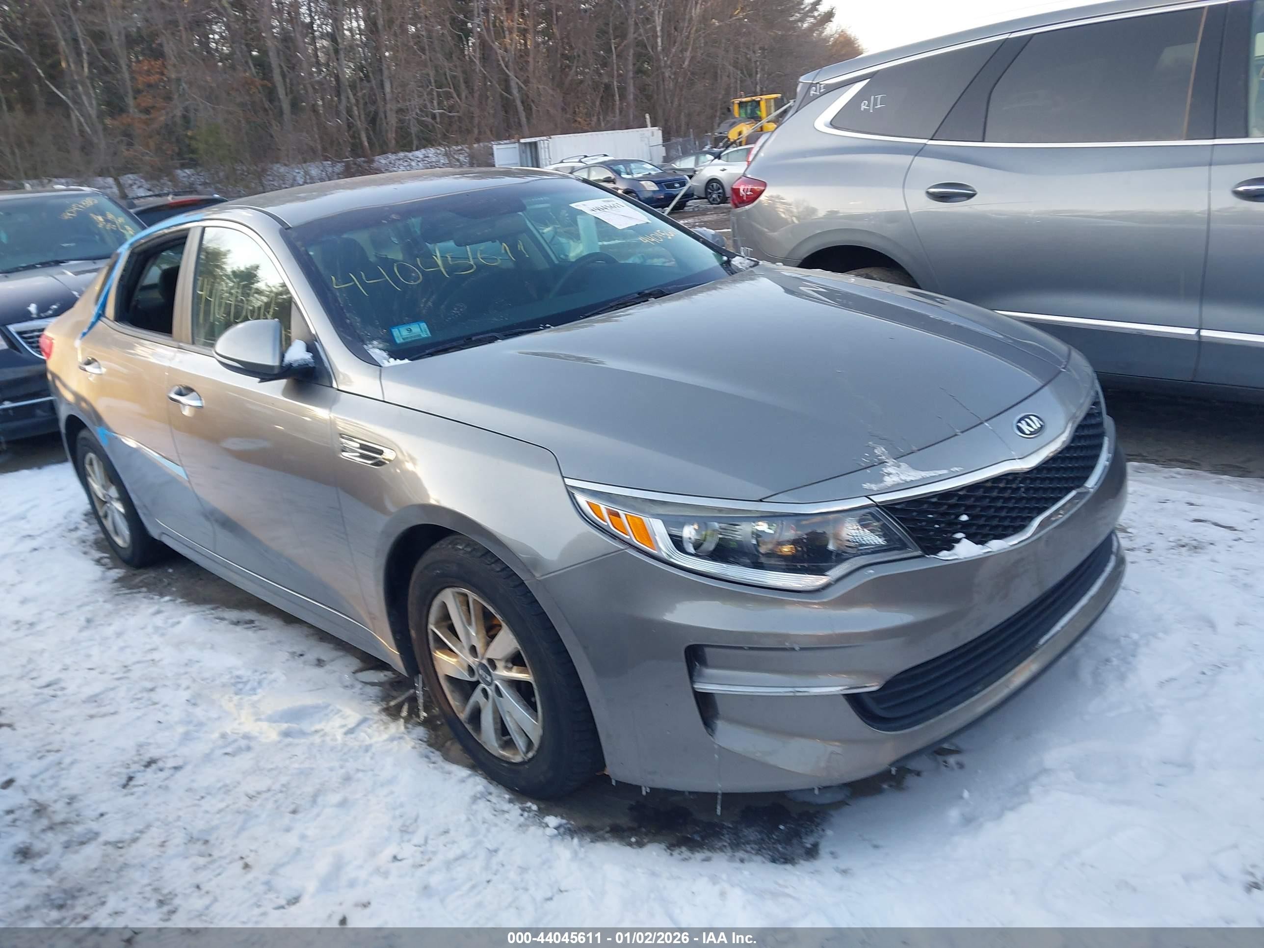 2018 Kia Optima S, VIN 5XXGT4L39JG189458 — Stripped