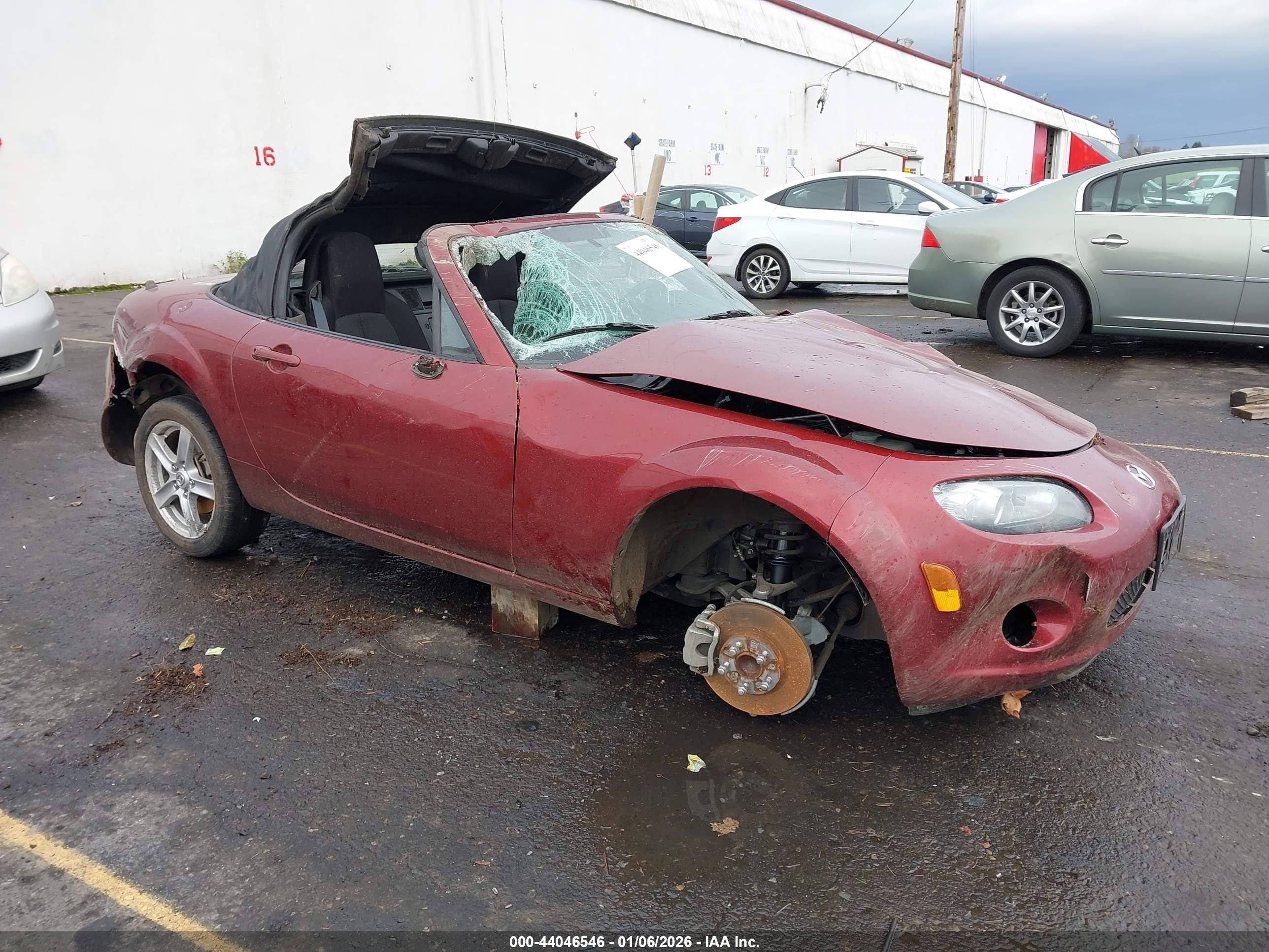 2006 Mazda MX-5 Miata Sport, VIN JM1NC25F360104433 — Rollover