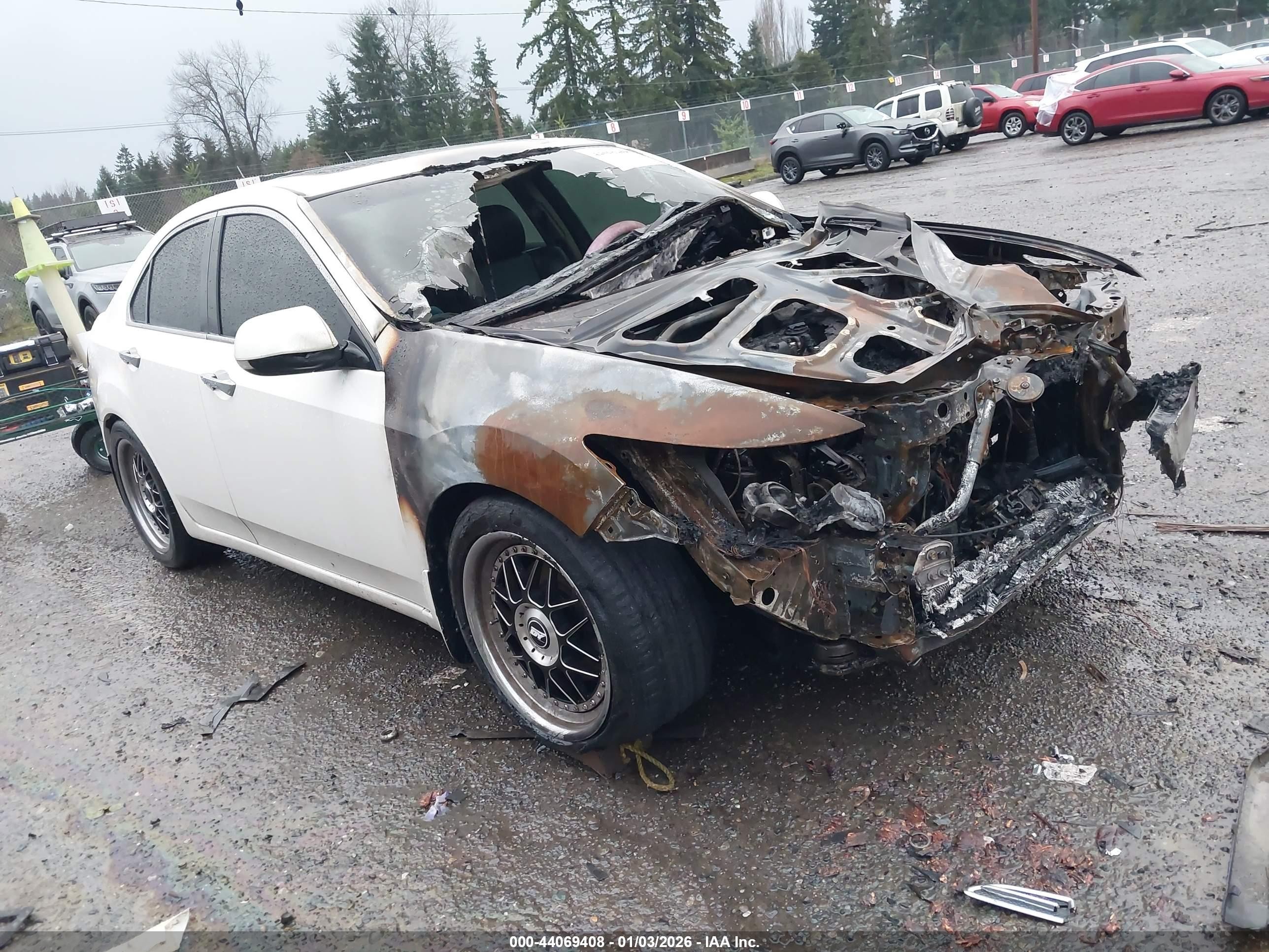 2010 Acura TSX, VIN JH4CU2F61AC010074 — Engine fire