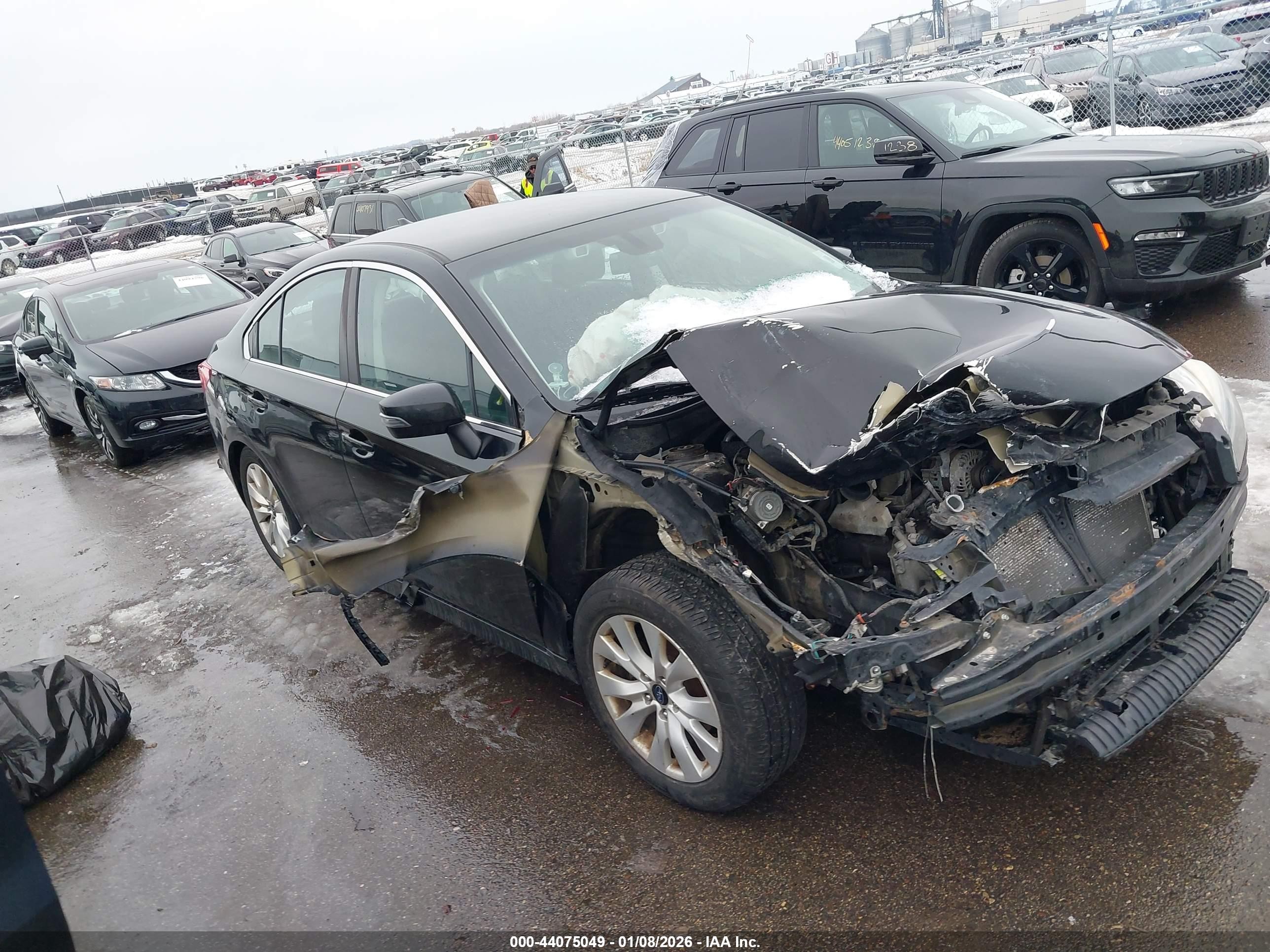 2017 Subaru Legacy Premium, VIN 4S3BNAF60H3024871 — Front end