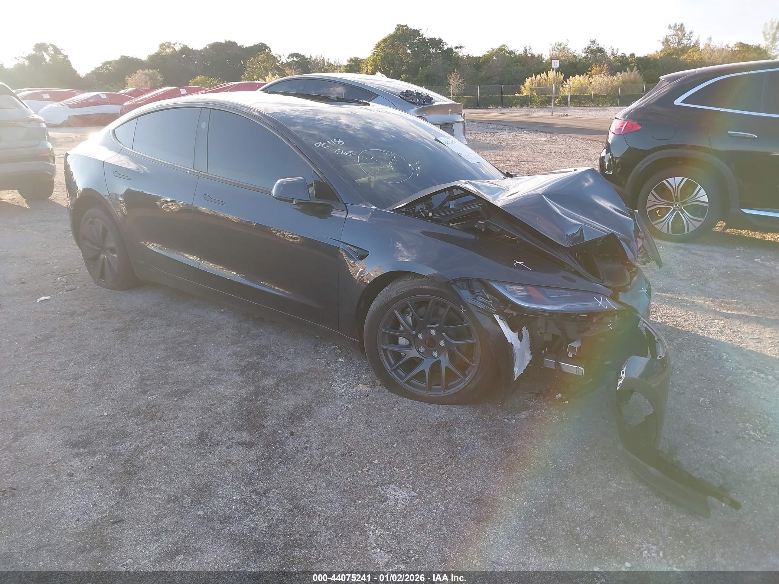 2025 Tesla Model 3 Long Range, VIN 5YJ3E1EA1SF013401 — Theft recovery