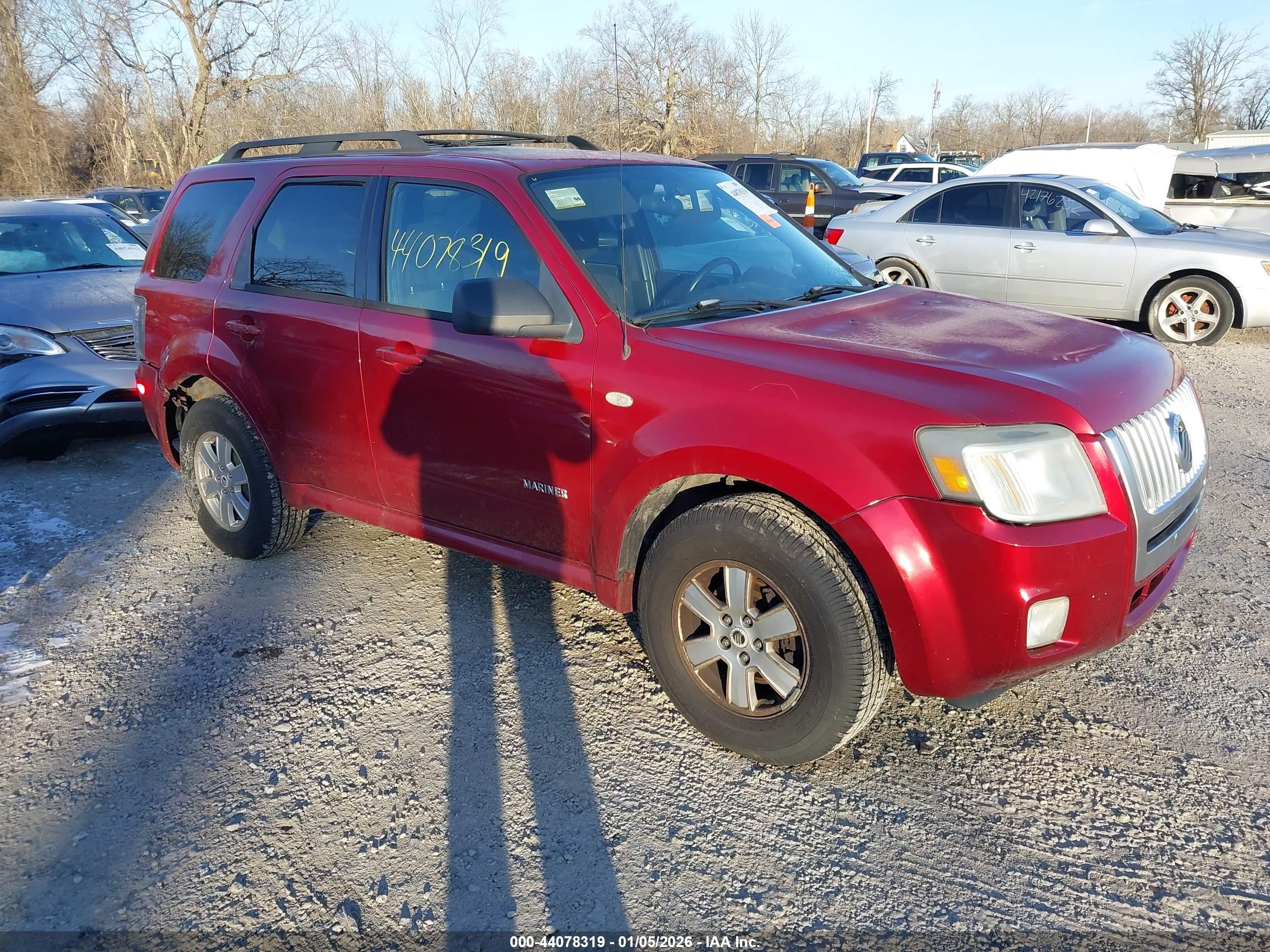 2008 Mercury Mariner, VIN 4M2CU91Z08KJ30907 — Not stated