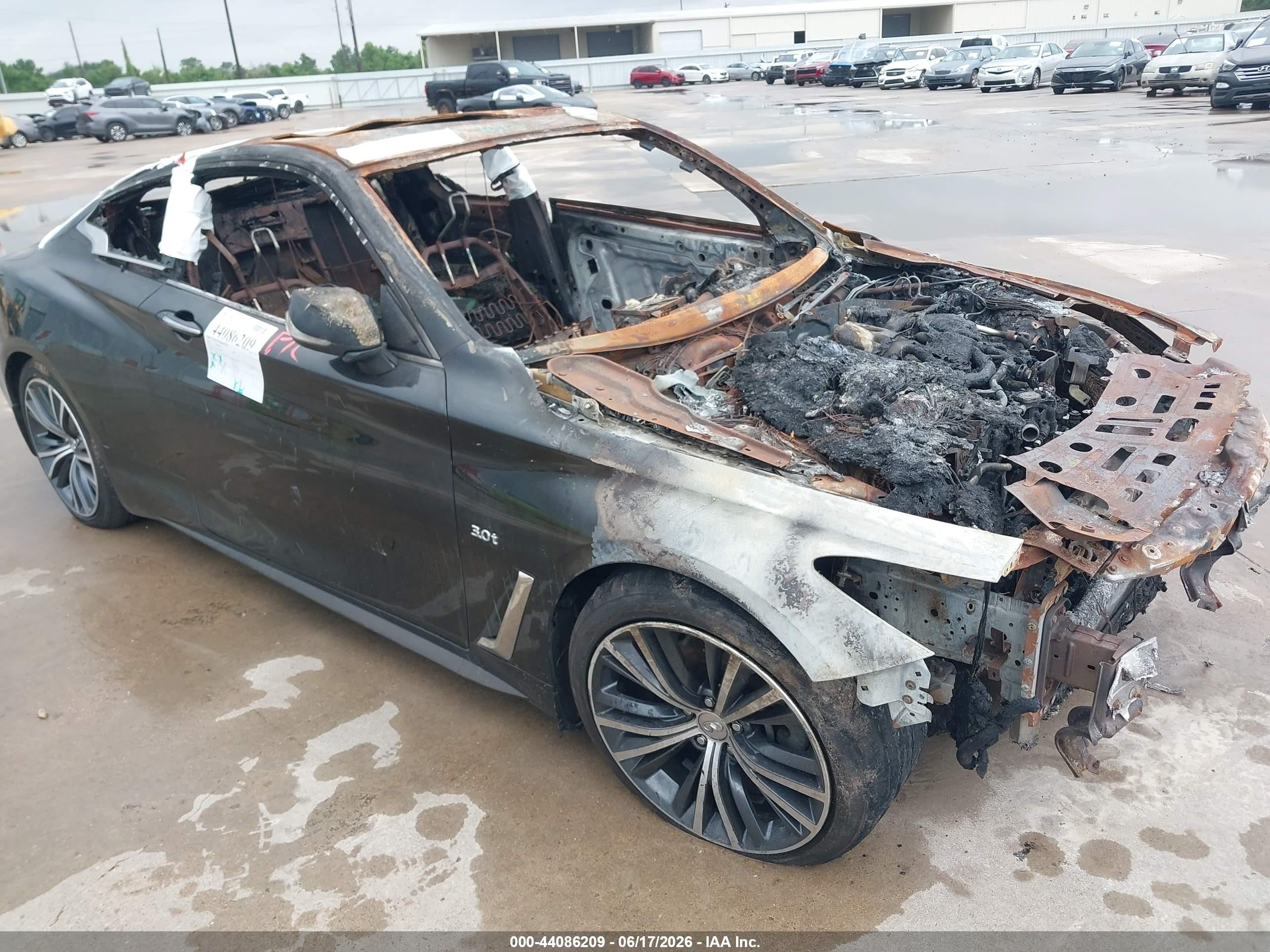 2019 Infiniti Q60 Luxe, VIN JN1EV7EKXKM230170 — Burn