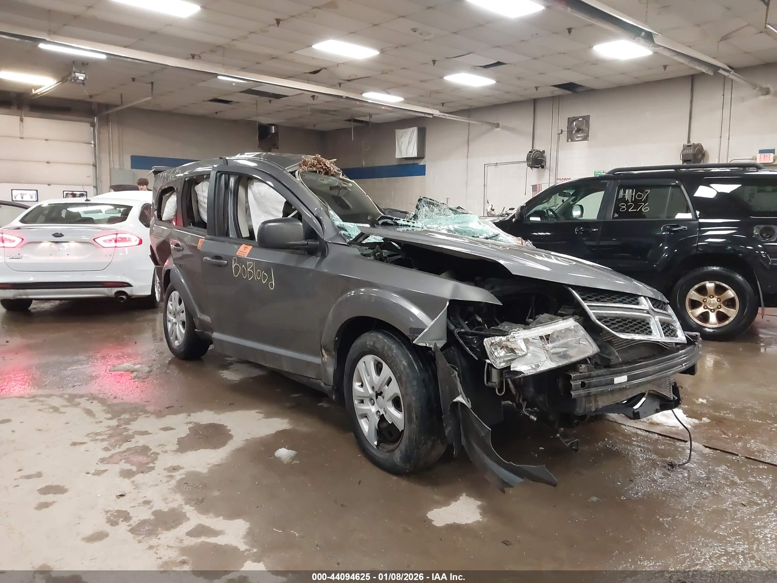 2013 Dodge Journey American Value, VIN 3C4PDCAB5DT725946 — Rollover