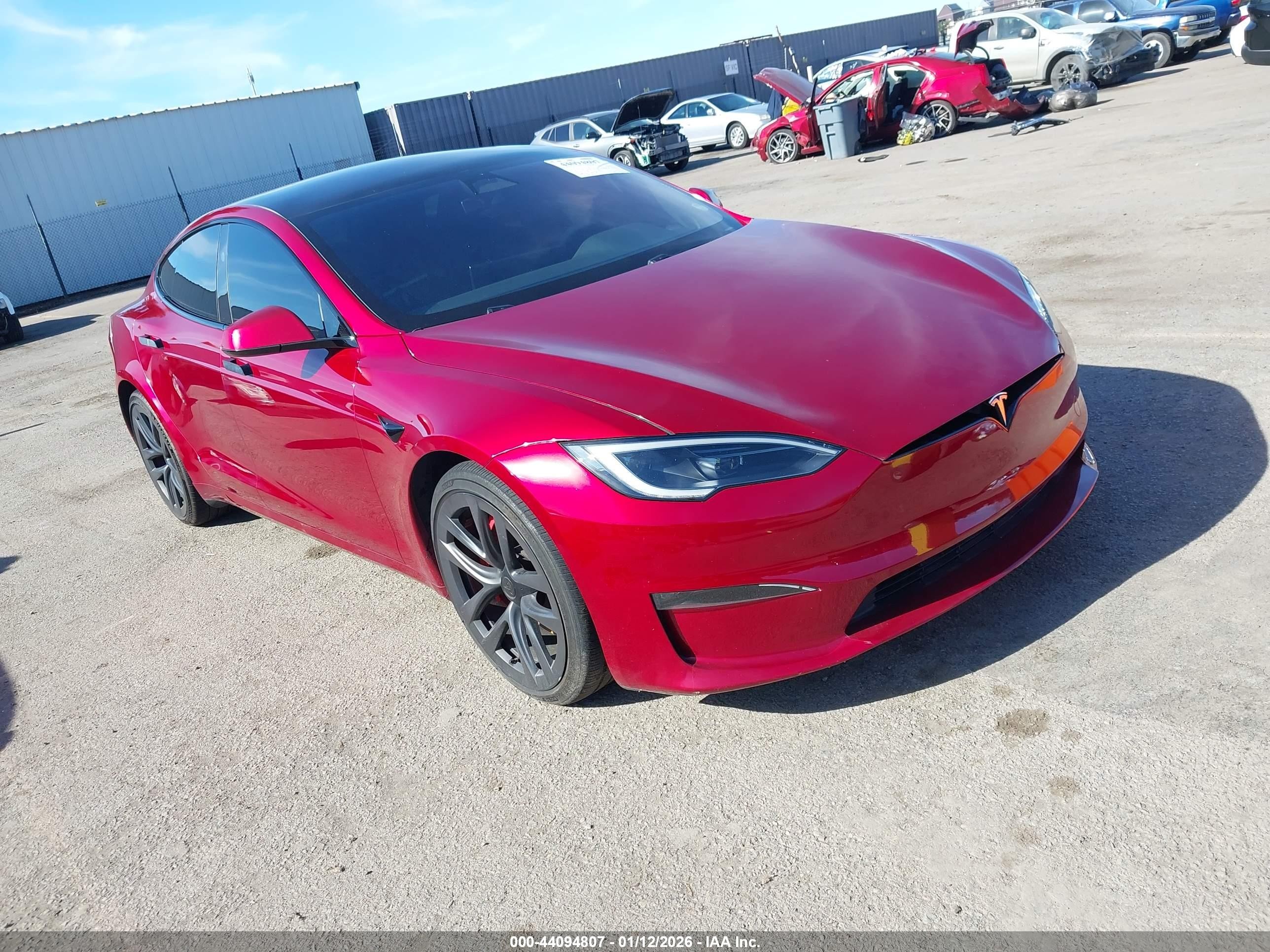 2023 Tesla Model S Plaid, VIN 5YJSA1E6XPF525264 — Water / flood