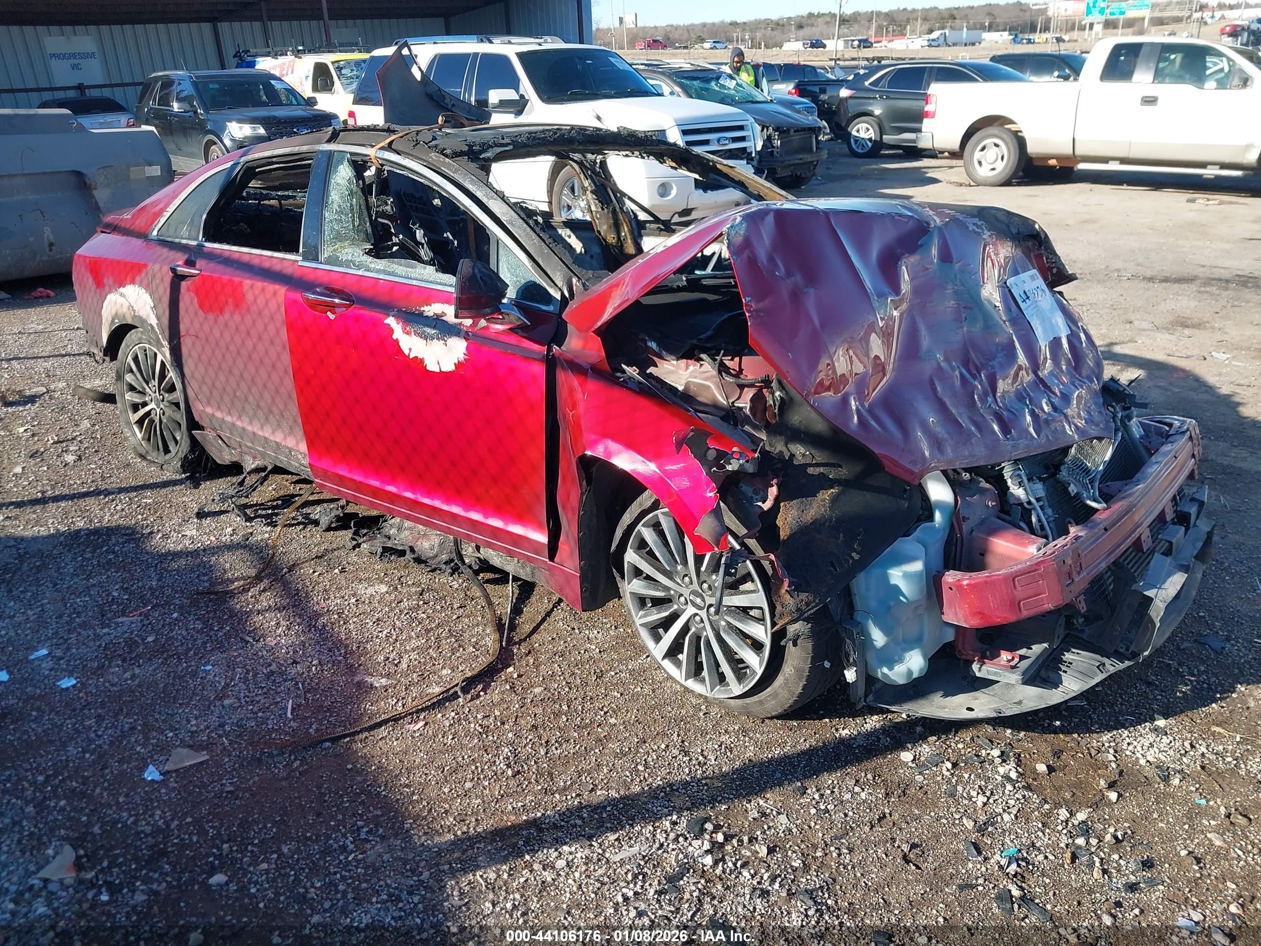 2017 Lincoln MKZ Select, VIN 3LN6L5C95HR648465 — Burn
