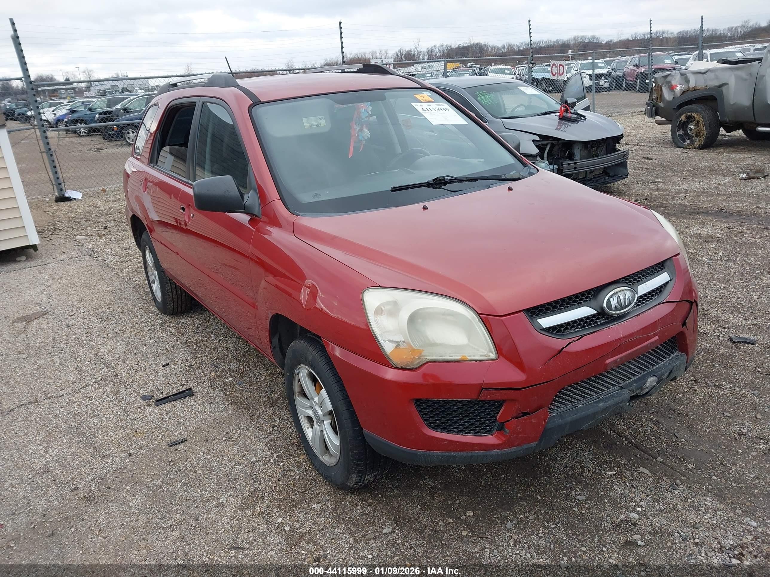 2010 Kia Sportage LX, VIN KNDKG3A45A7722192 — Biohazard / chemical