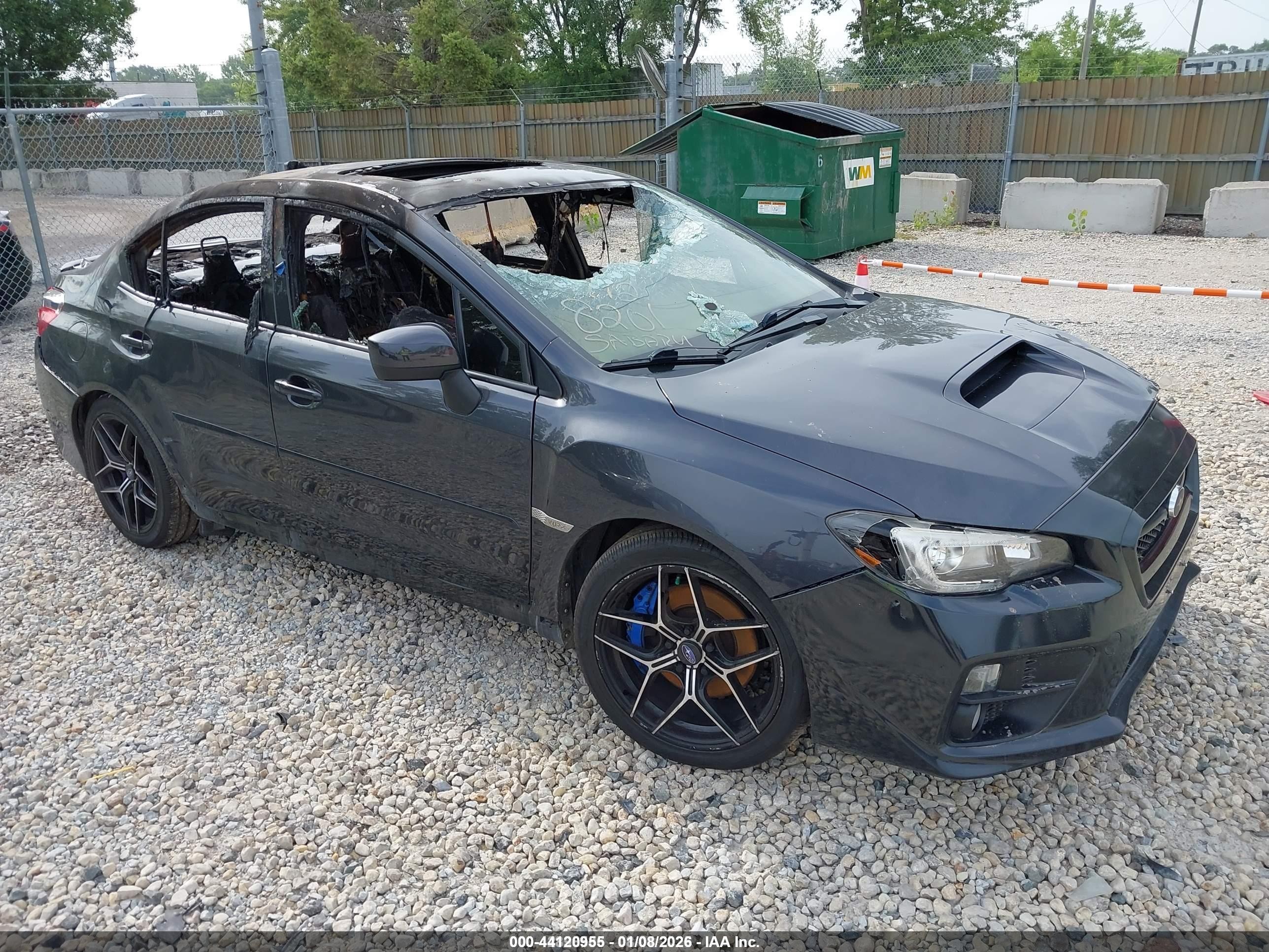 2016 Subaru WRX Limited, VIN JF1VA1J68G9809771 — Пожар в салоне