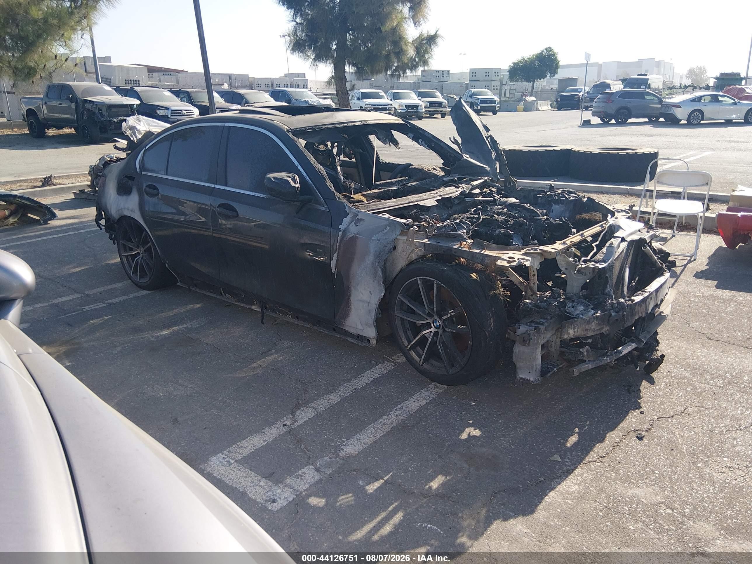 2019 BMW 3 Series 330i, VIN WBA5R1C54KAK09227 — Burn