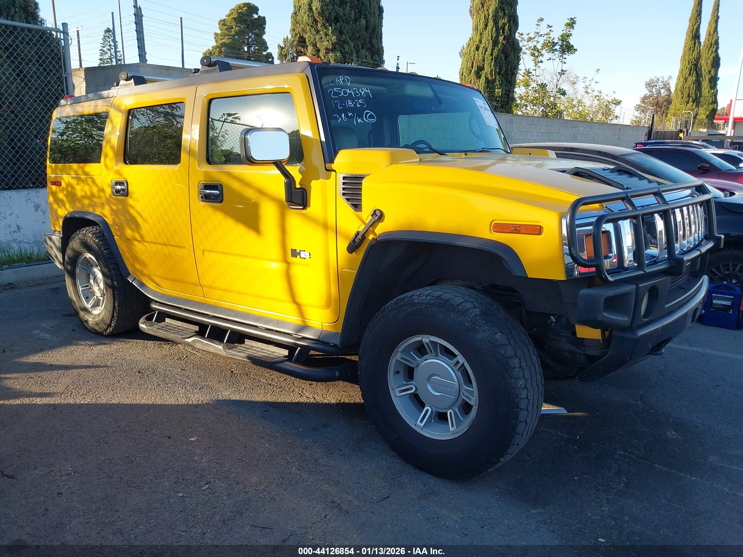 2003 Hummer H2, VIN 5GRGN23UX3H135162 — Vandalism