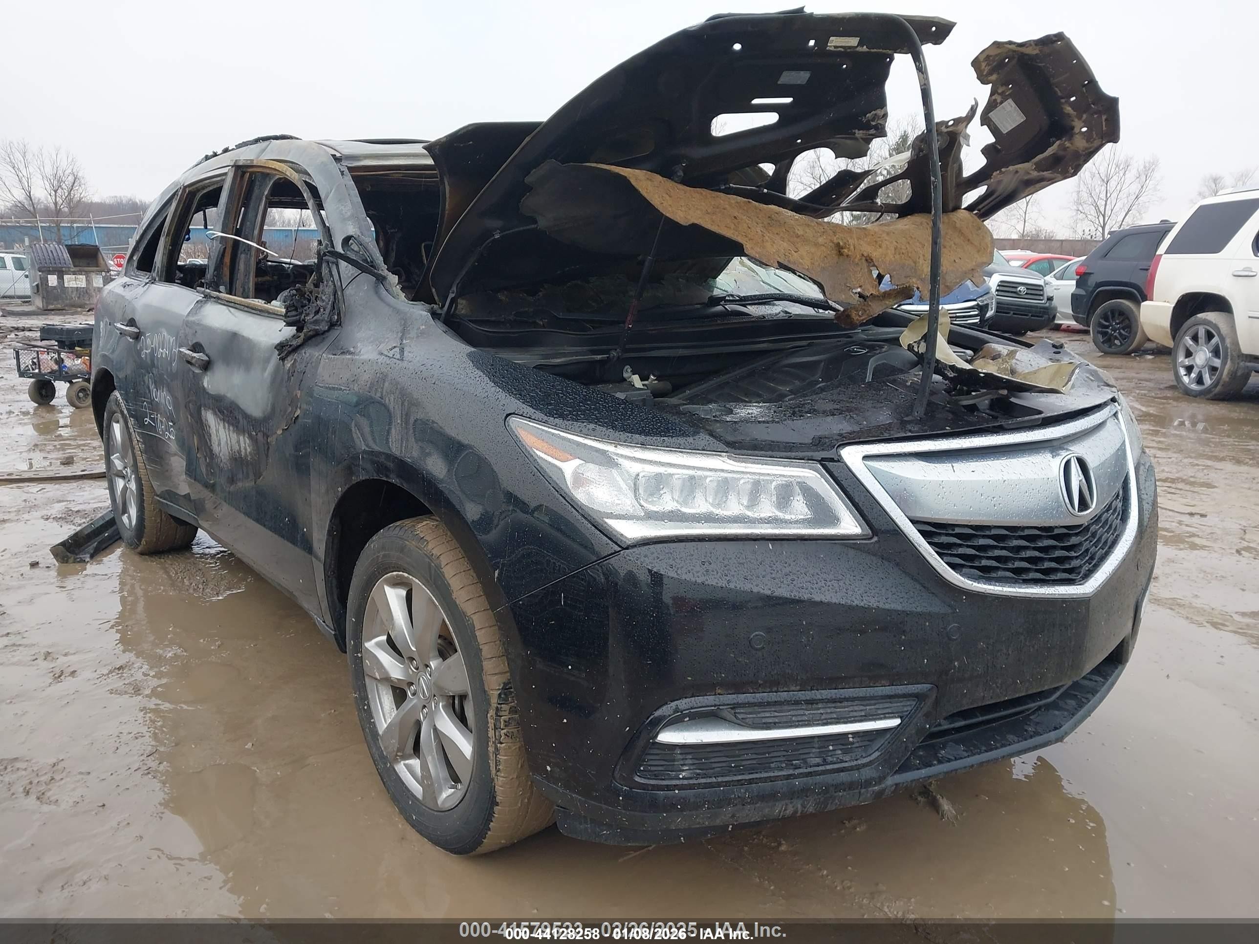 2016 Acura MDX Advance, VIN 5FRYD4H95GB038948 — Пожар в салоне
