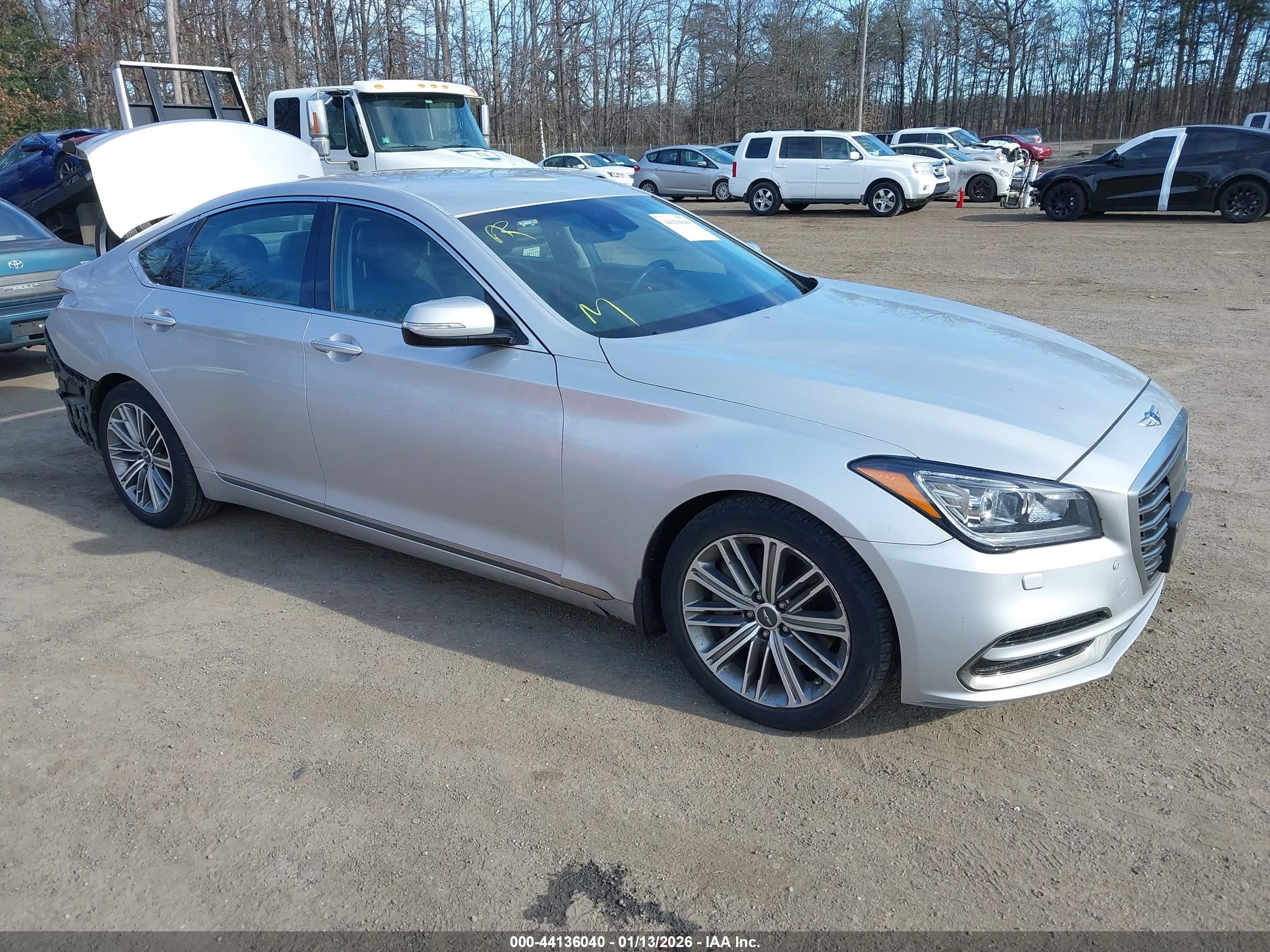 2019 Genesis G80 3.8L, VIN KMTFN4JE9KU324722 — Rear end