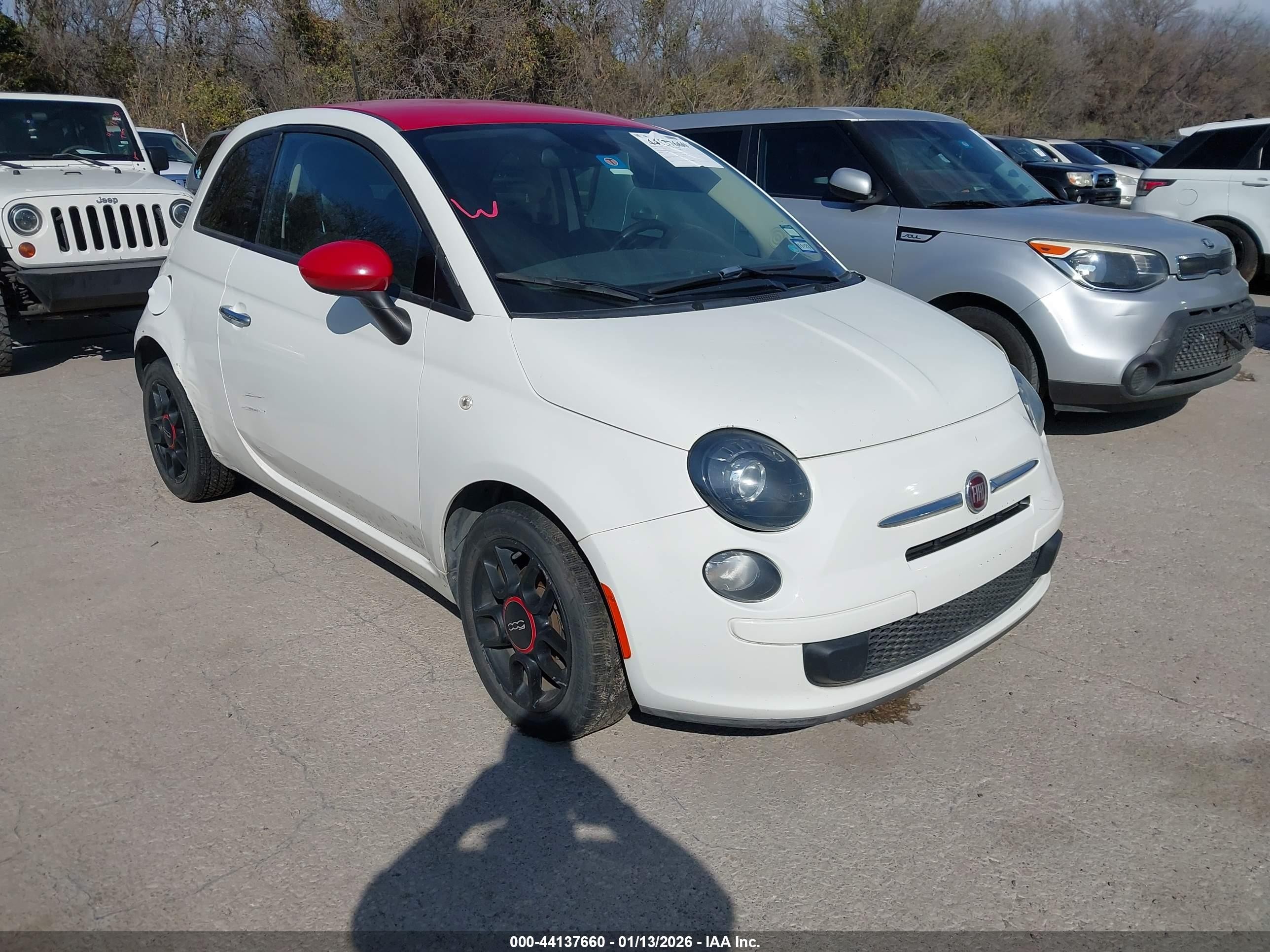 2015 FIAT 500 Pop, VIN 3C3CFFAR1FT612607 — Hail