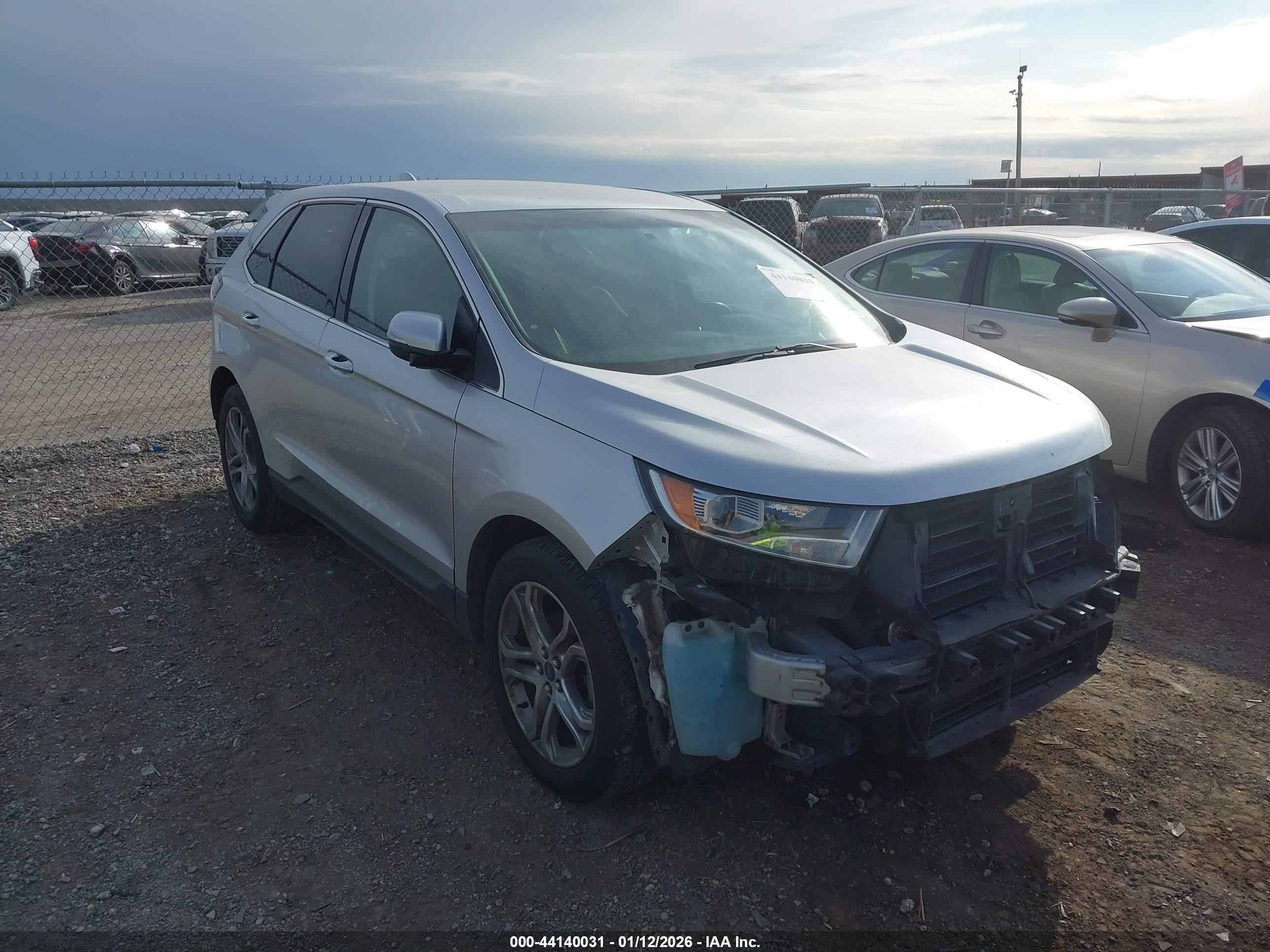 2017 Ford Edge Titanium, VIN 2FMPK3K92HBB59274 — Front end