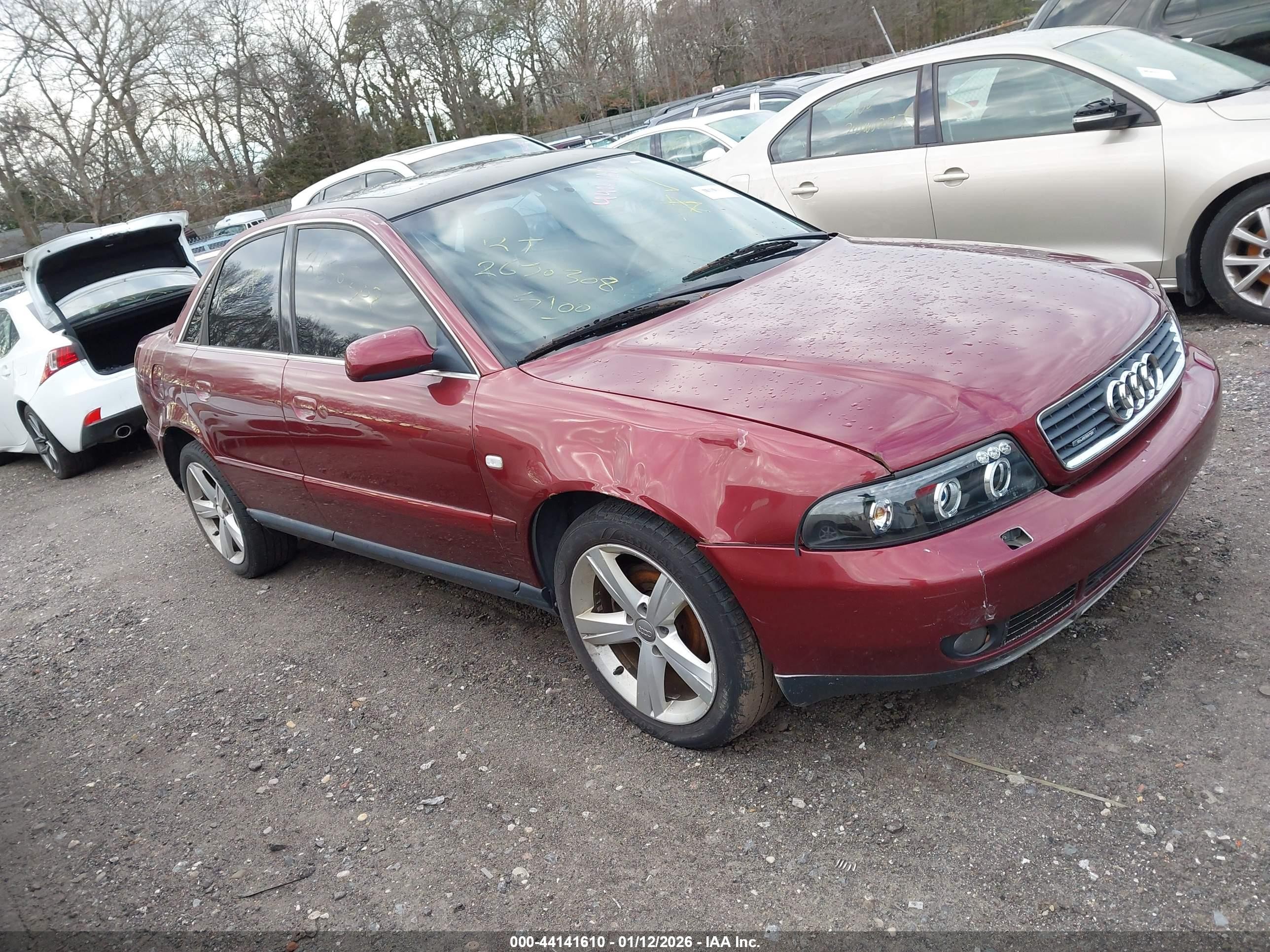 2001 Audi A4, VIN WAUDH68D91A120571 — Rear end