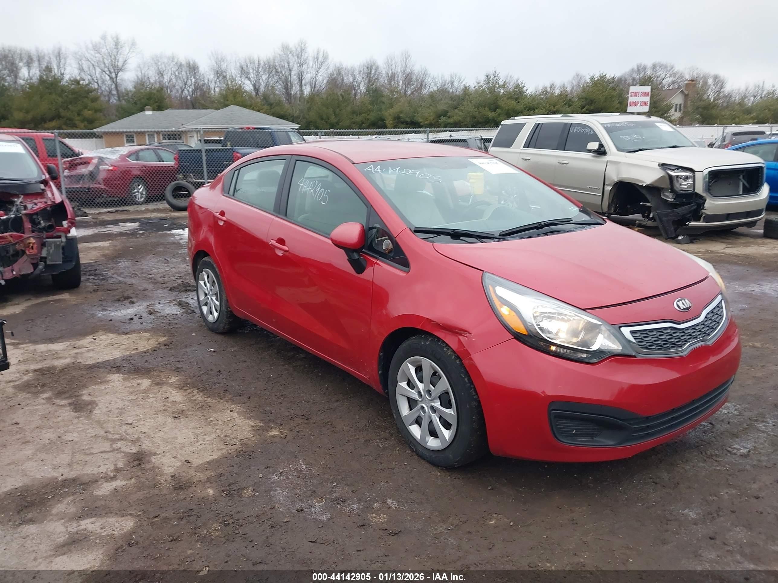 2013 Kia Rio LX, VIN KNADM4A33D6295780 — Rear end