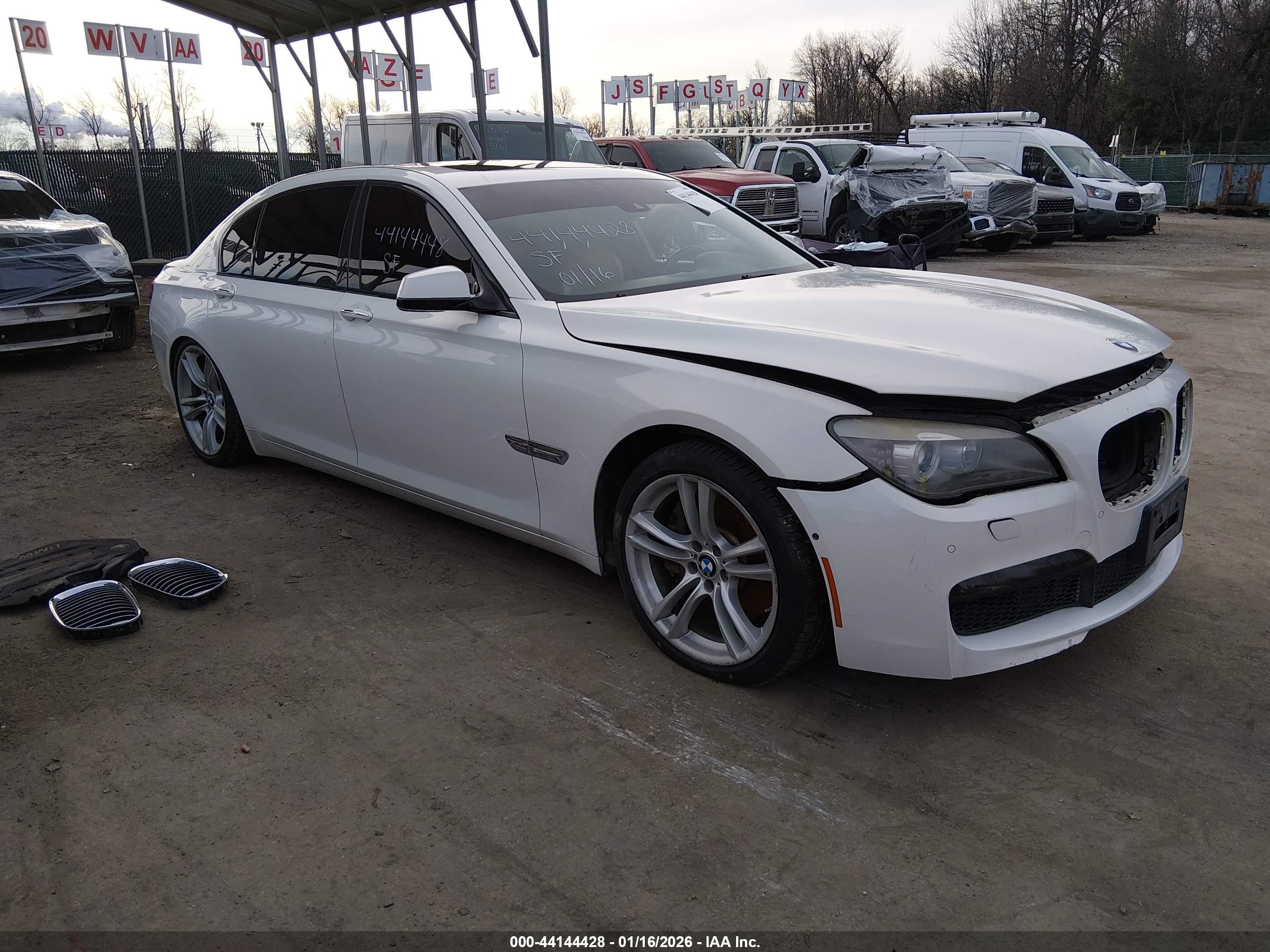 2011 BMW 7 Series 750Li xDrive, VIN WBAKC8C52BC434456 — Engine fire