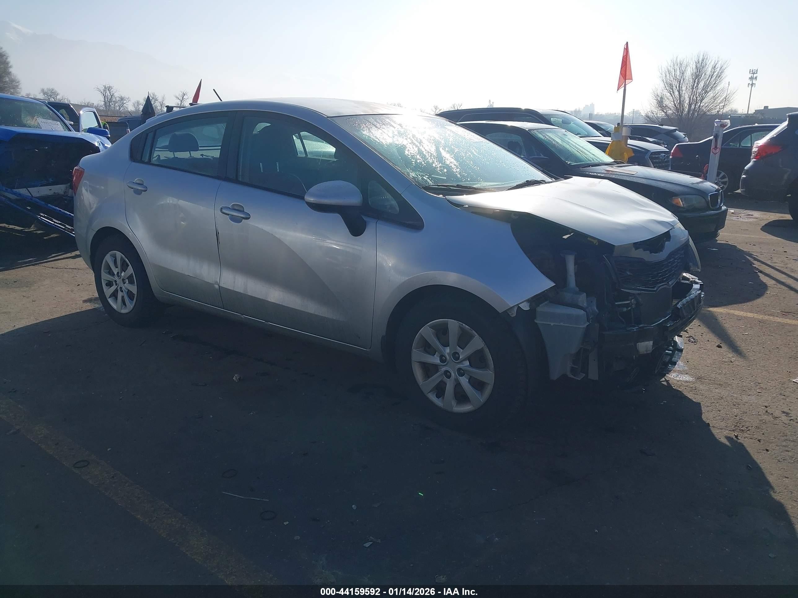 2013 Kia Rio LX, VIN KNADM4A39D6194890 — Front end