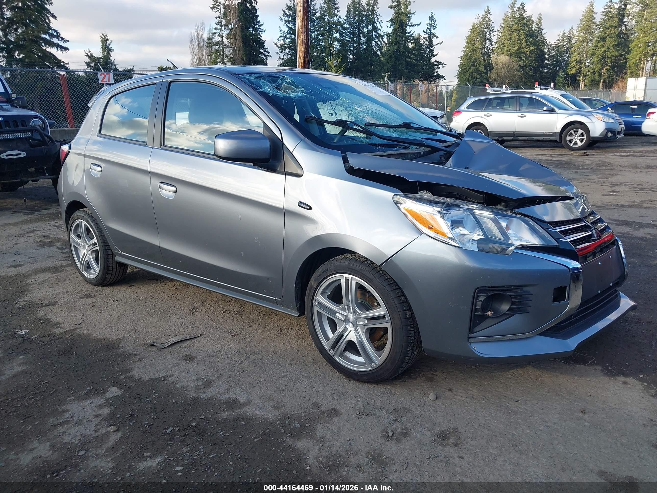 2021 Mitsubishi Mirage ES, VIN ML32AUHJ9MH011065 — Storm