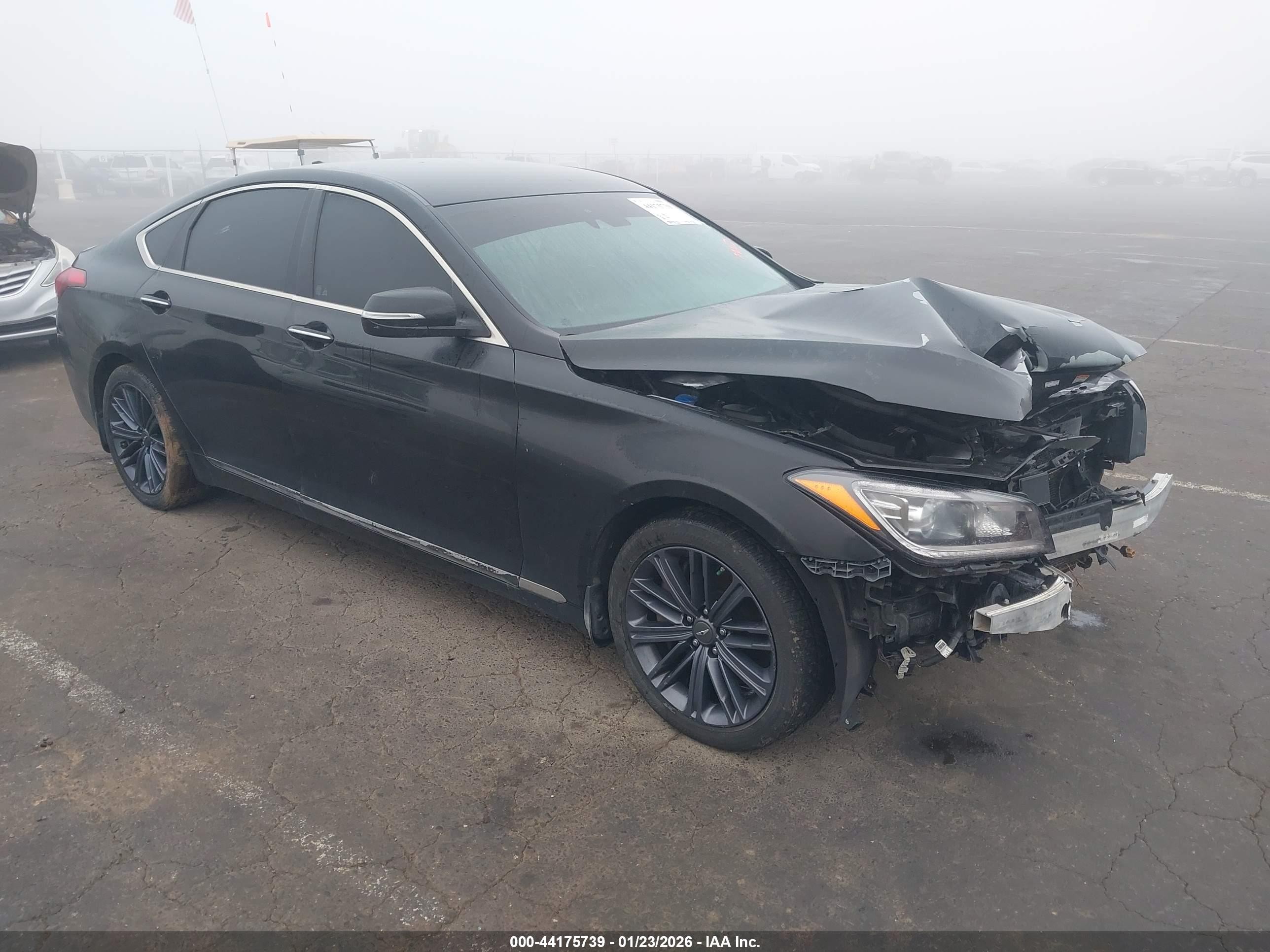 2018 Genesis G80 3.8L, VIN KMHGN4JE2JU216407 — Front end