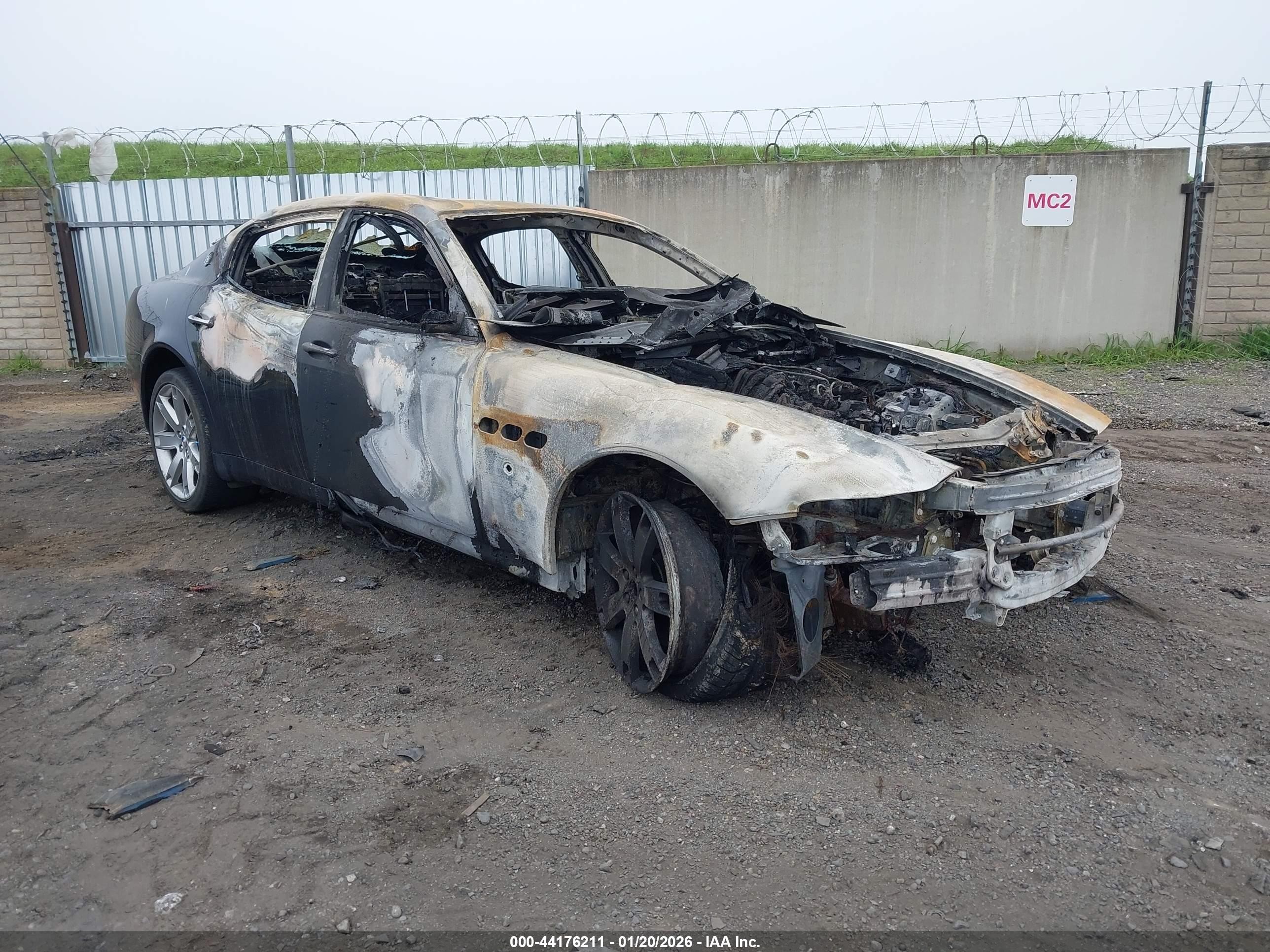 2007 Maserati Quattroporte, VIN ZAMFE39A170031787 — Пожар
