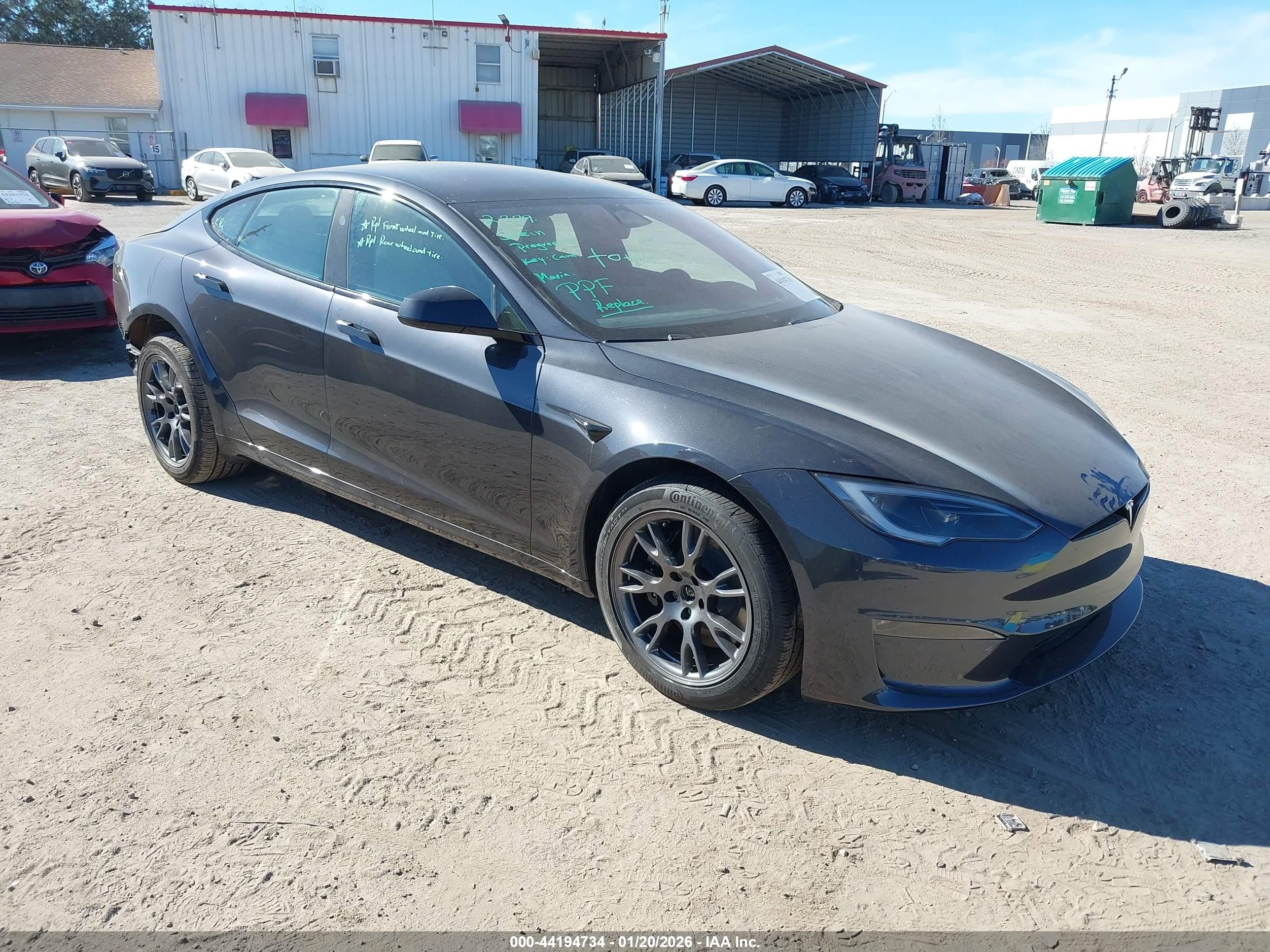 2025 Tesla Model S, VIN 5YJSA1E51SF551817 — Rear end