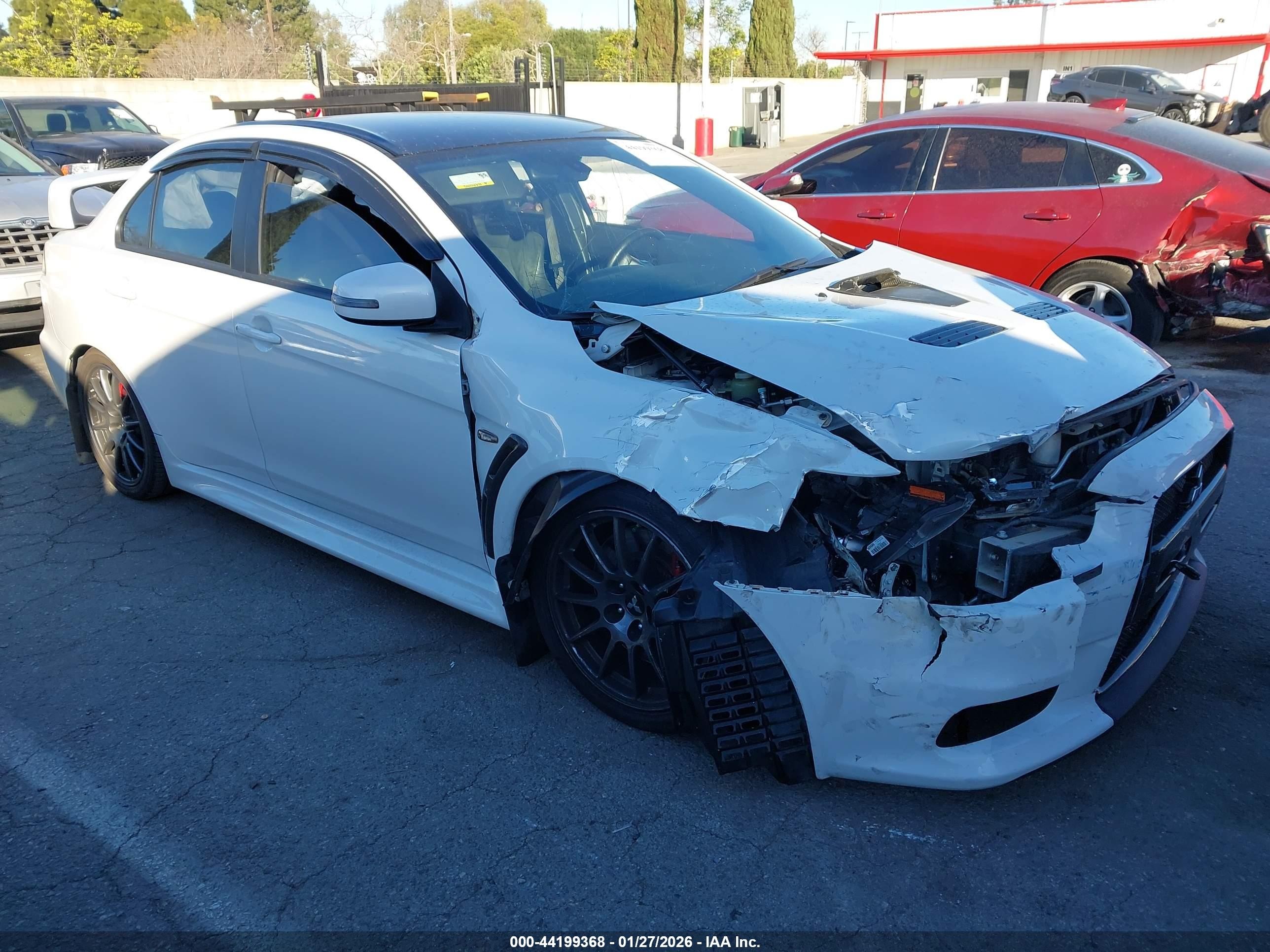 2015 Mitsubishi Lancer Evolution Final Edition, VIN JA32W7FV8FU028308 — Front end