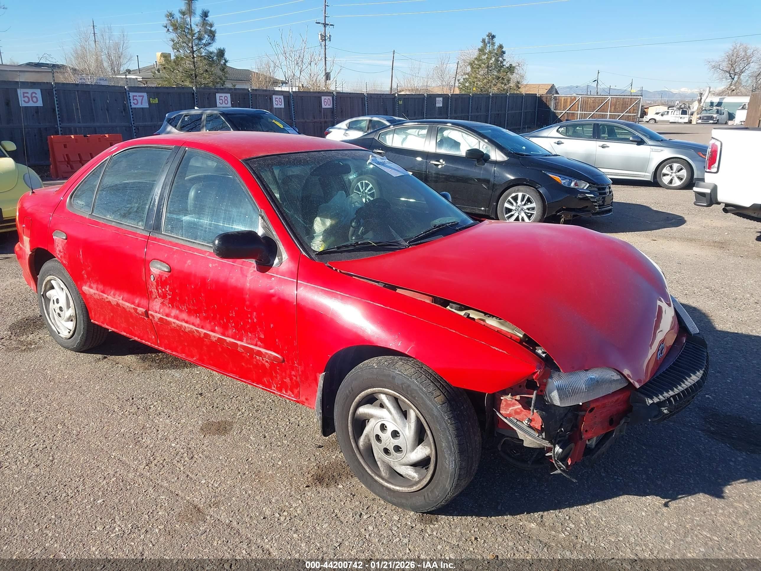 1999 Chevrolet Cavalier, VIN 1G1JC5246X7201582 — Front end