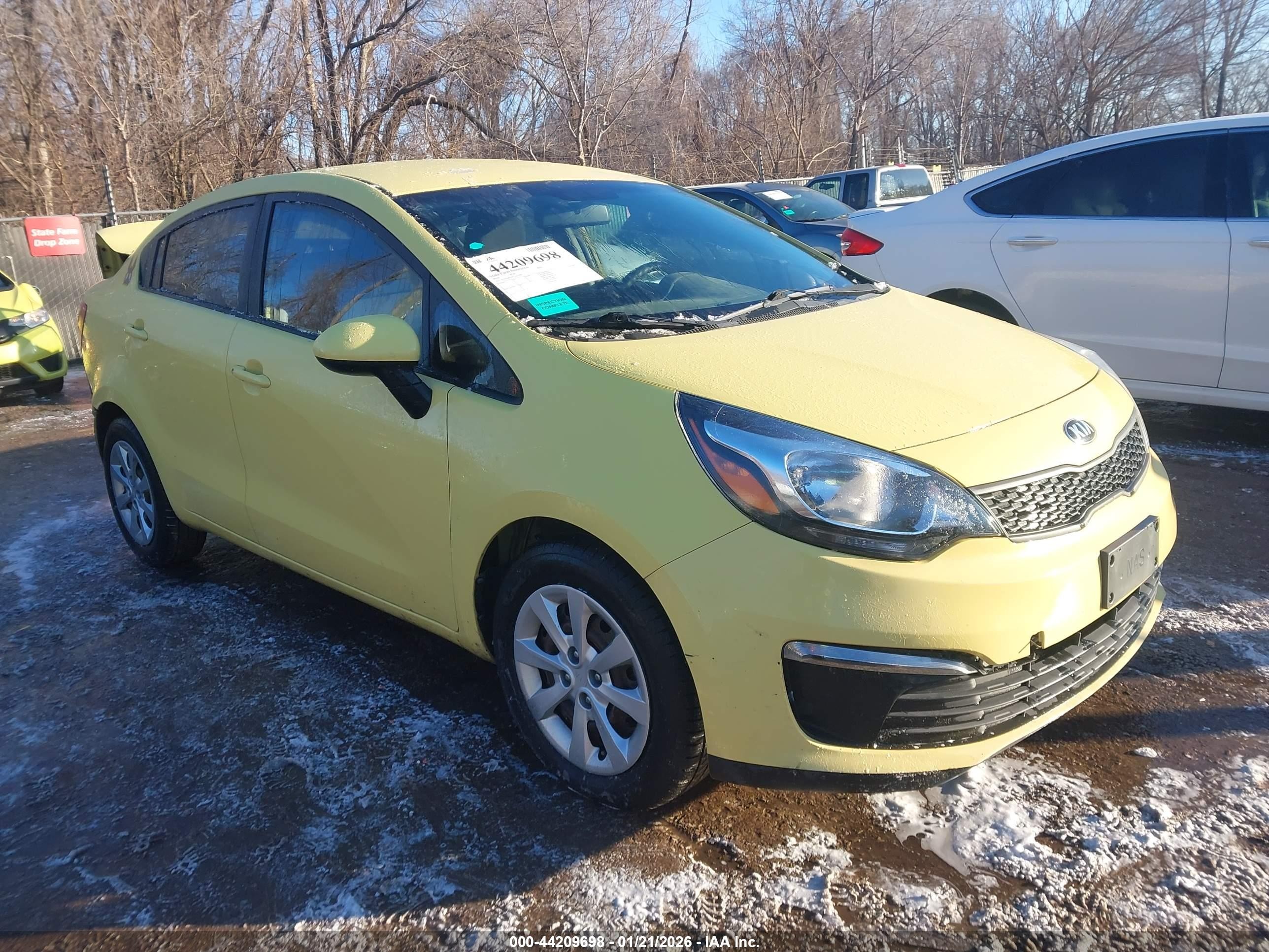 2016 Kia Rio LX, VIN KNADM4A33G6676887 — Rear end