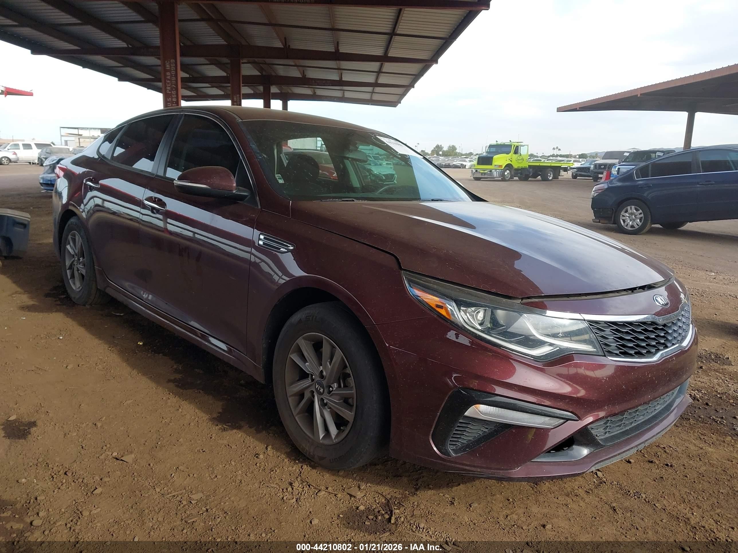 2020 Kia Optima LX, VIN 5XXGT4L30LG433565 — Stripped