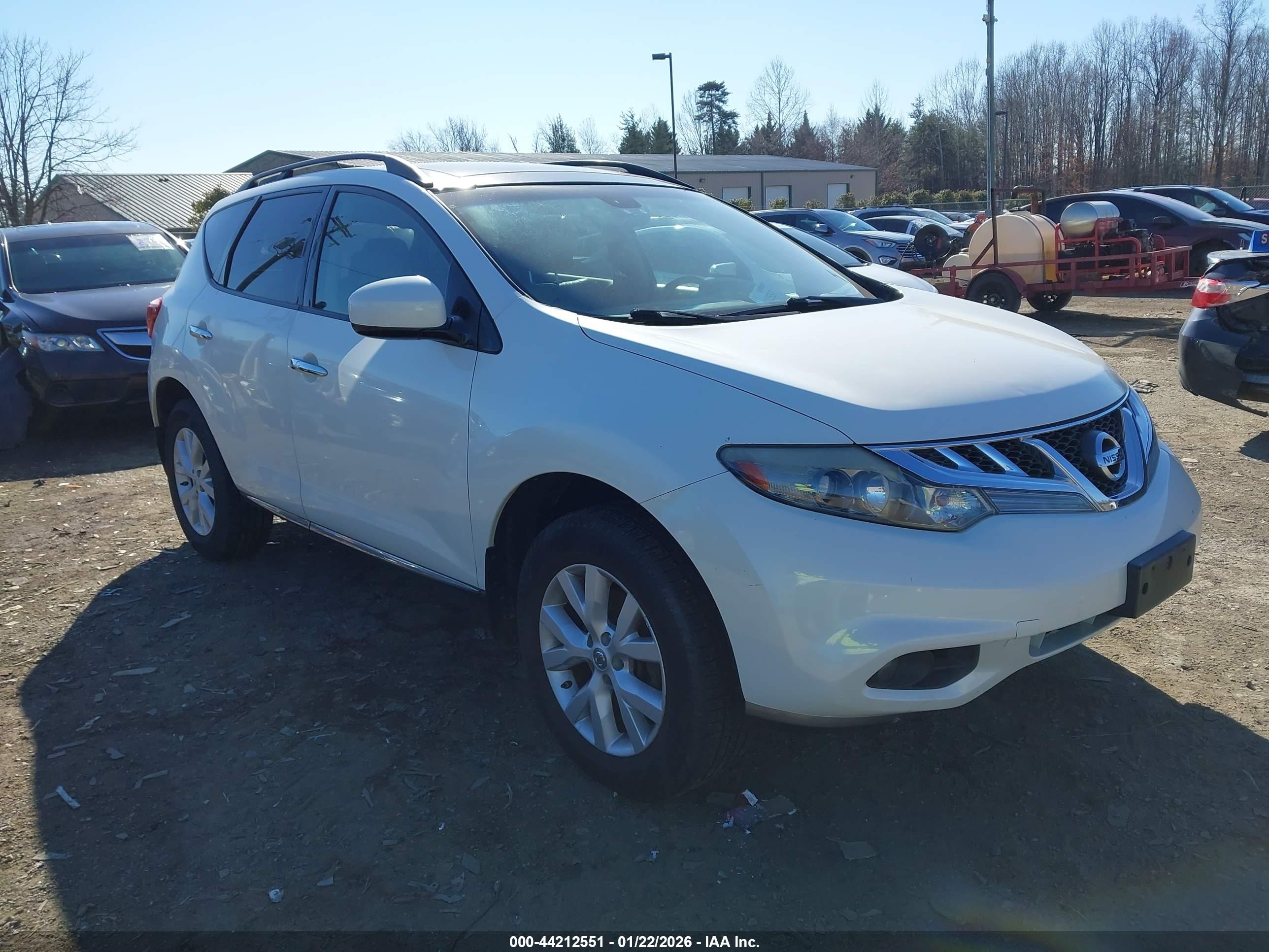 2012 Nissan Murano SL, VIN JN8AZ1MWXCW215700 — Rear end